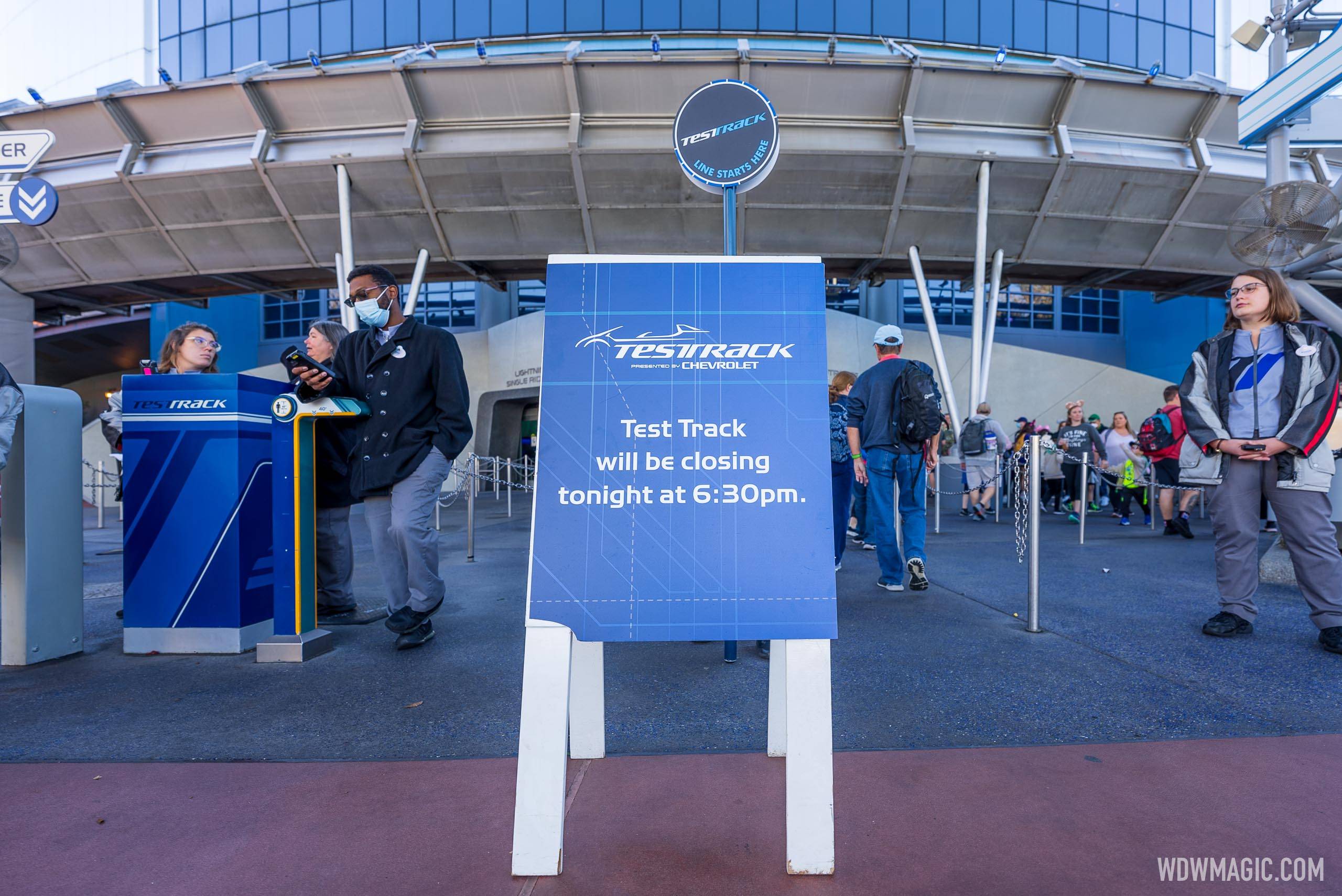 Test Track early closure