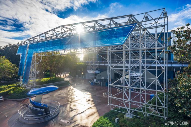Disney World's Test Track main entrance canopy ripped off by Hurricane Ian
