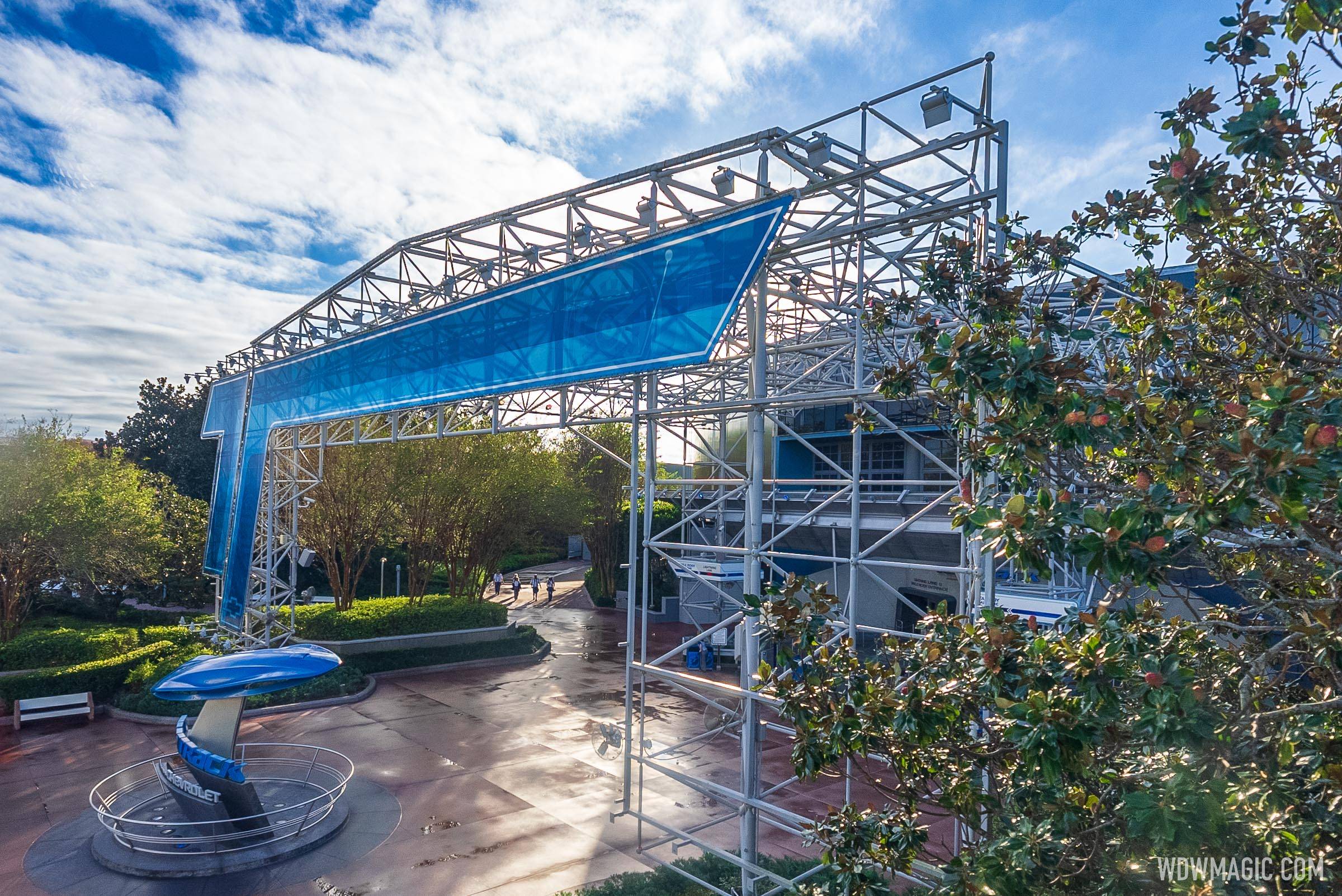 Test Track canopy damage from Hurricane Ian