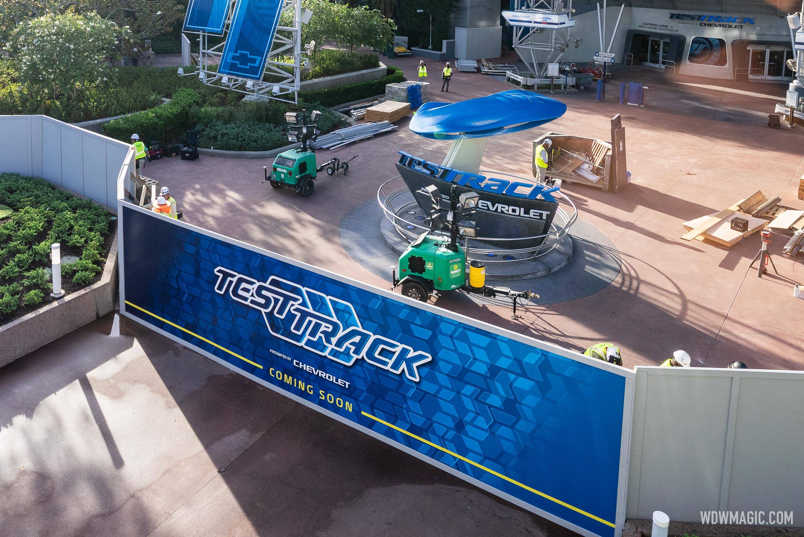 Construction Walls Up at Test Track - June 17 2024