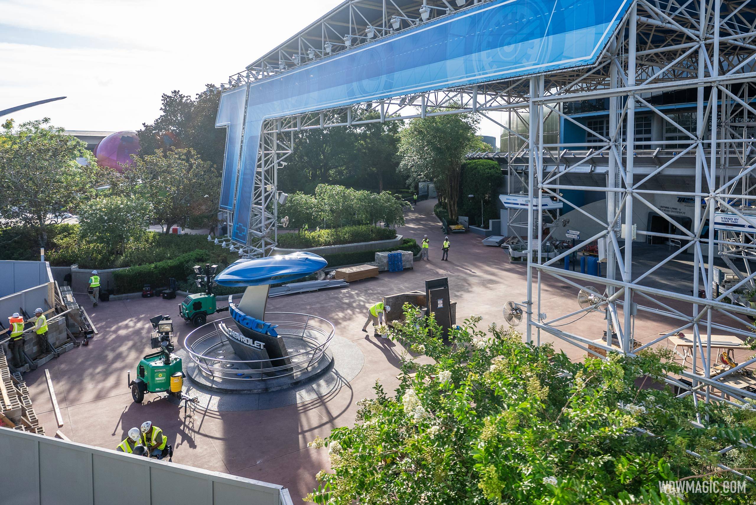 Construction Walls Up at Test Track - June 17 2024