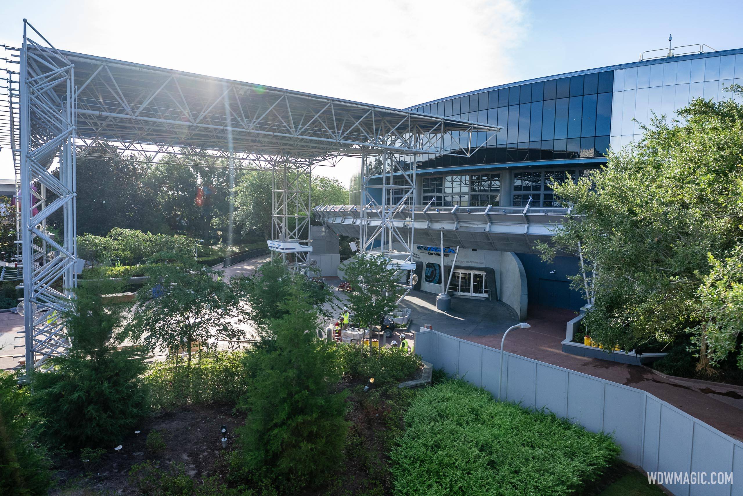 Construction Walls Up at Test Track - June 17 2024