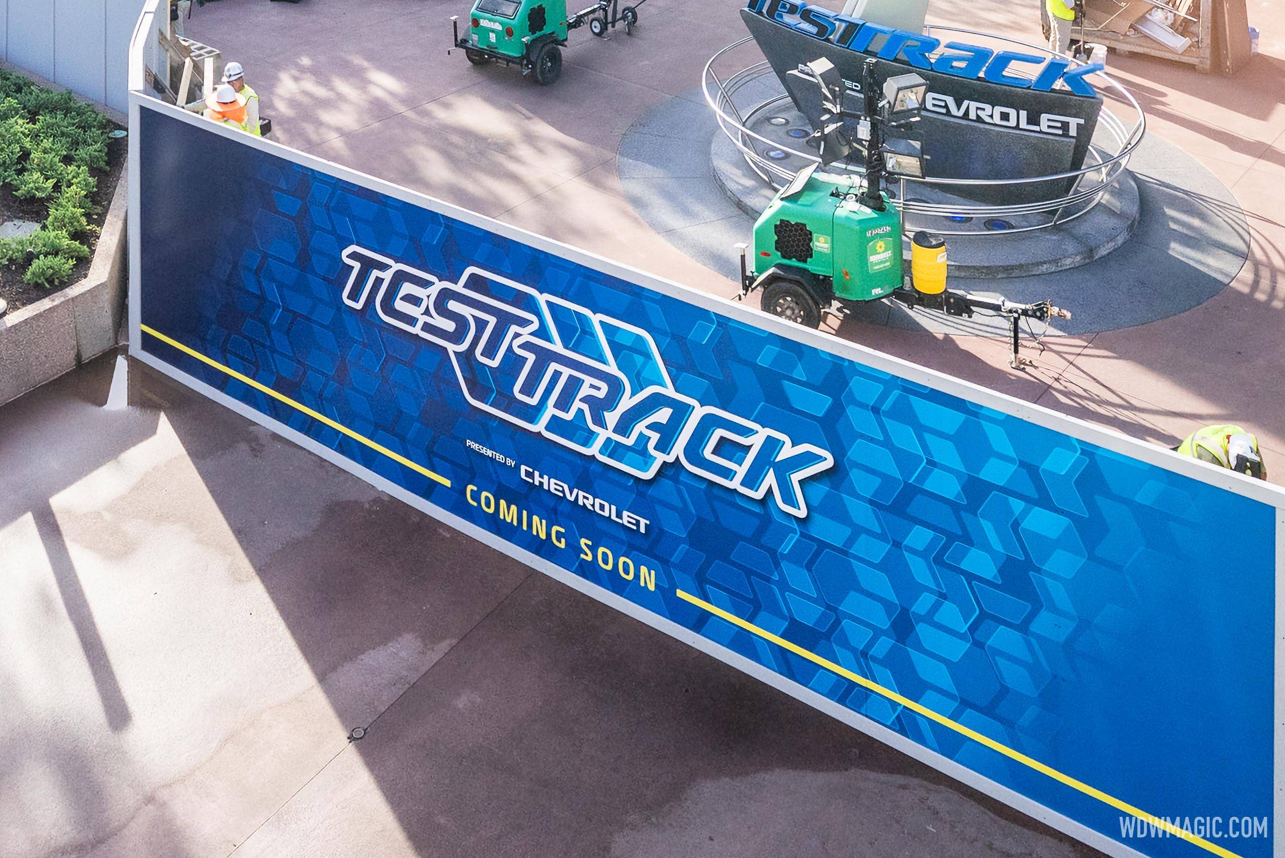 Construction Walls Up at Test Track - June 17 2024