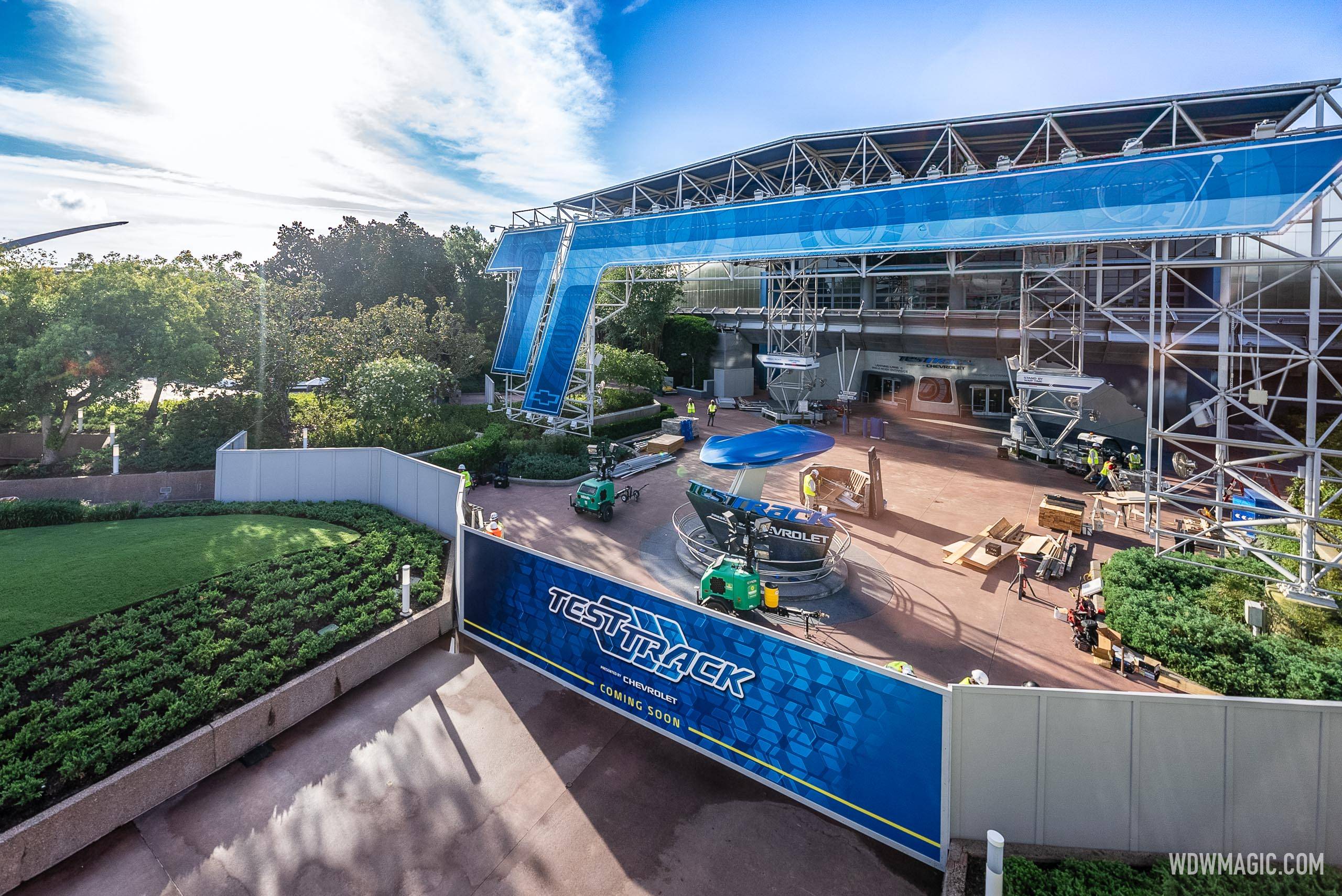 Construction Walls Up at Test Track - June 17 2024