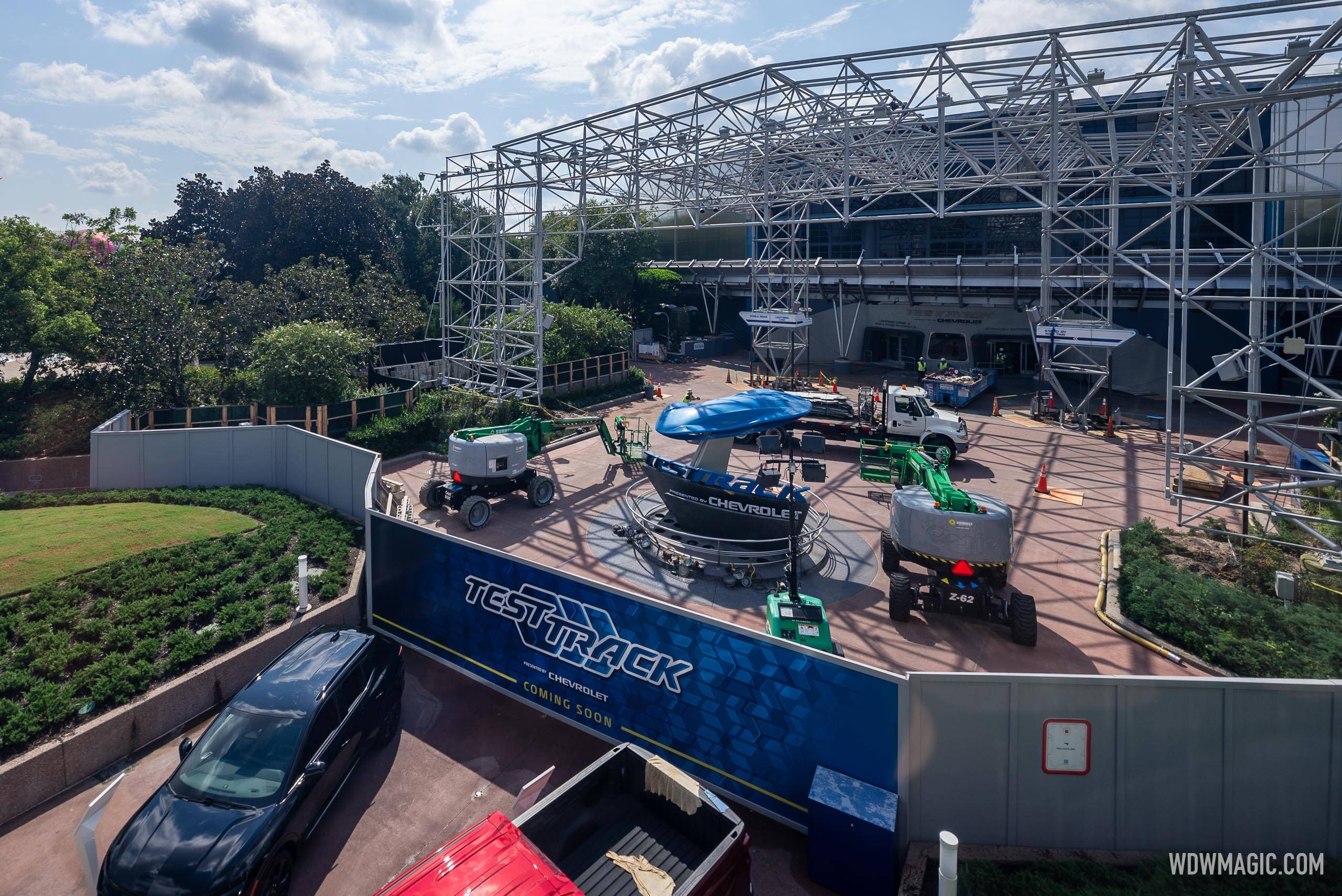 Test Track Transformation at EPCOT: Canopy Removal and Set Pieces Arrive