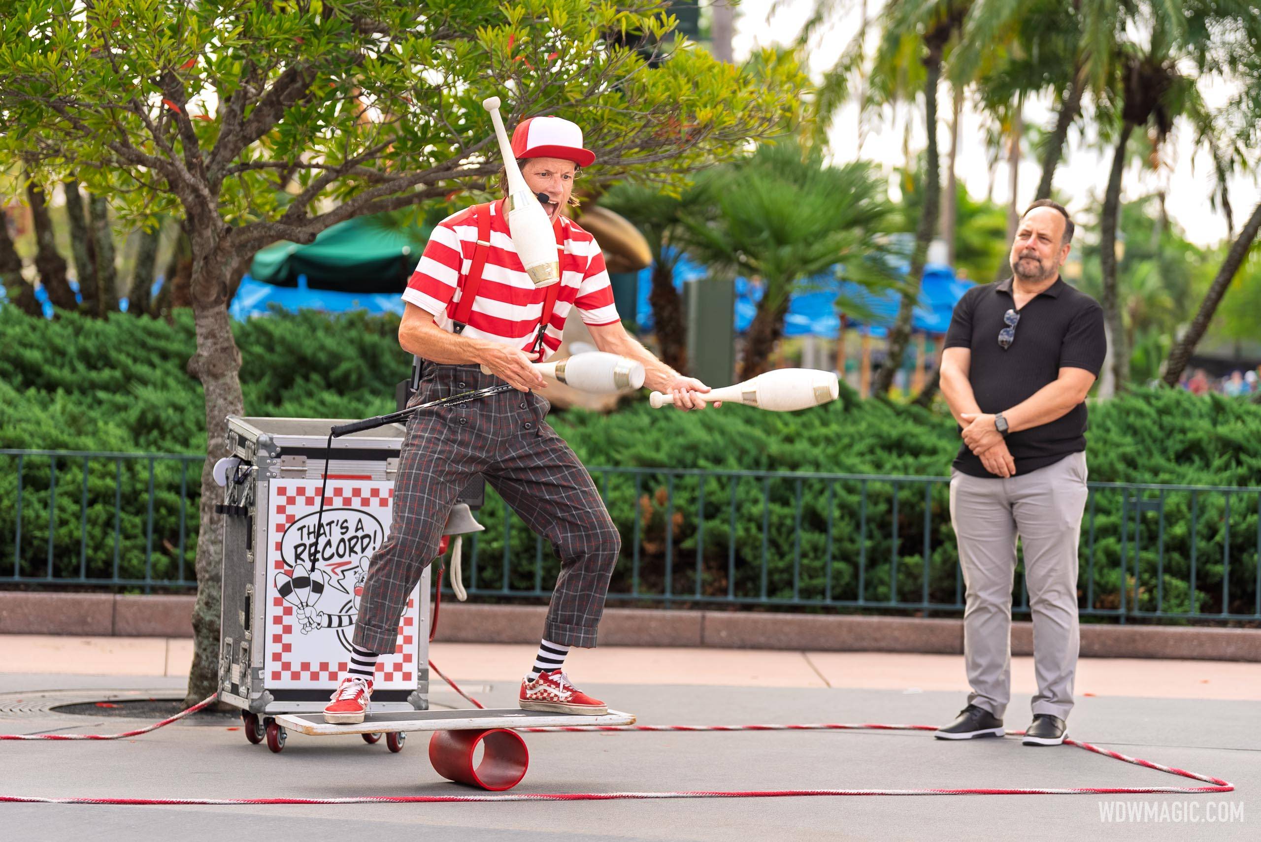 New Comedic Juggling Show 'That's a Record' Debuts at Disney's Hollywood Studios