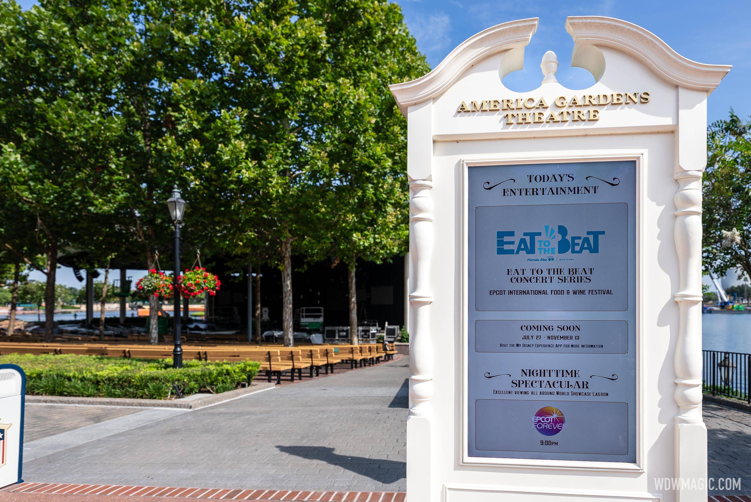 America Gardens Theatre at EPCOT updated with new digital tip boards