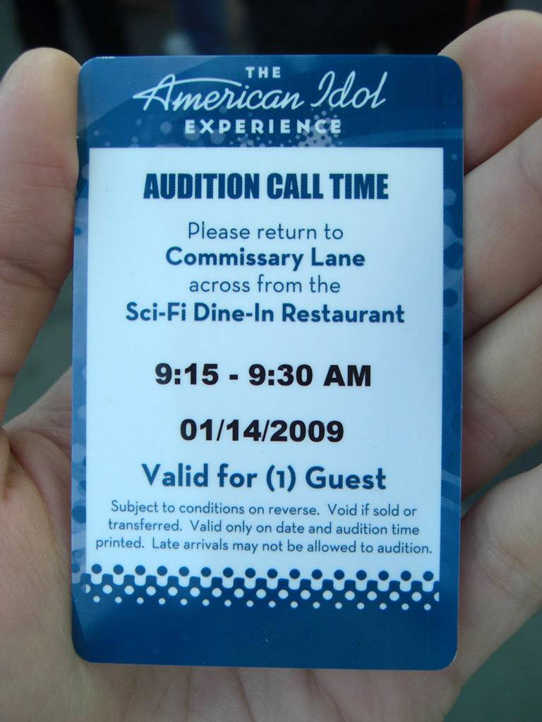 American Idol audition pass