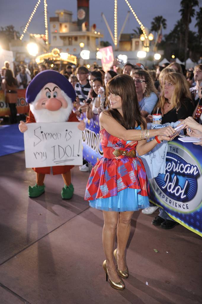 Paula Abdul, one of the judges on the hit TV show "American Idol," signs autographs for fans Feb. 12, 2009 during the grand opening of "The American Idol Experience". Photo Copyright The Walt Disney Company 2009.