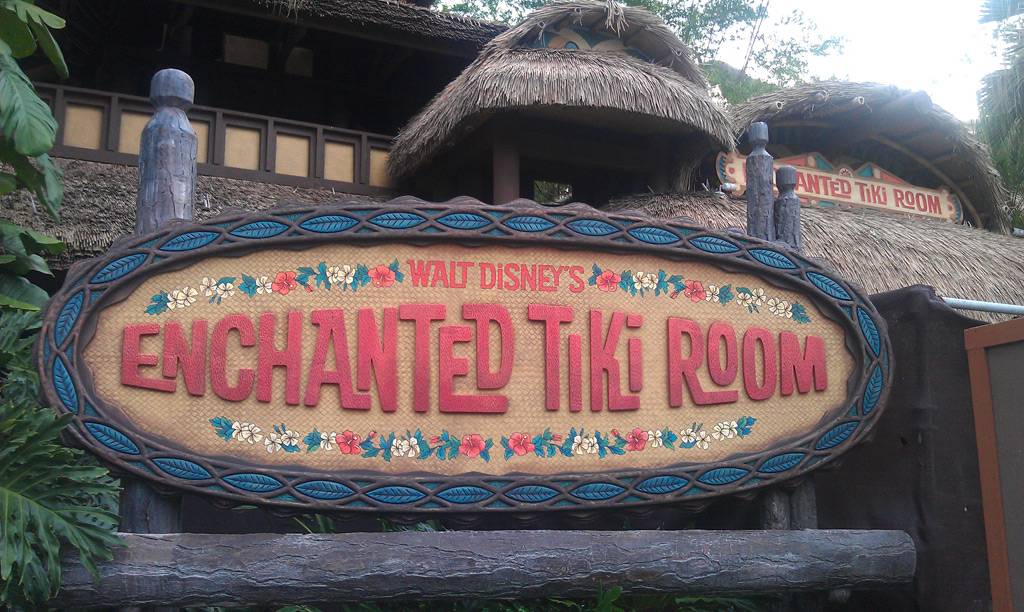New signage up at the Enchanted Tiki Room