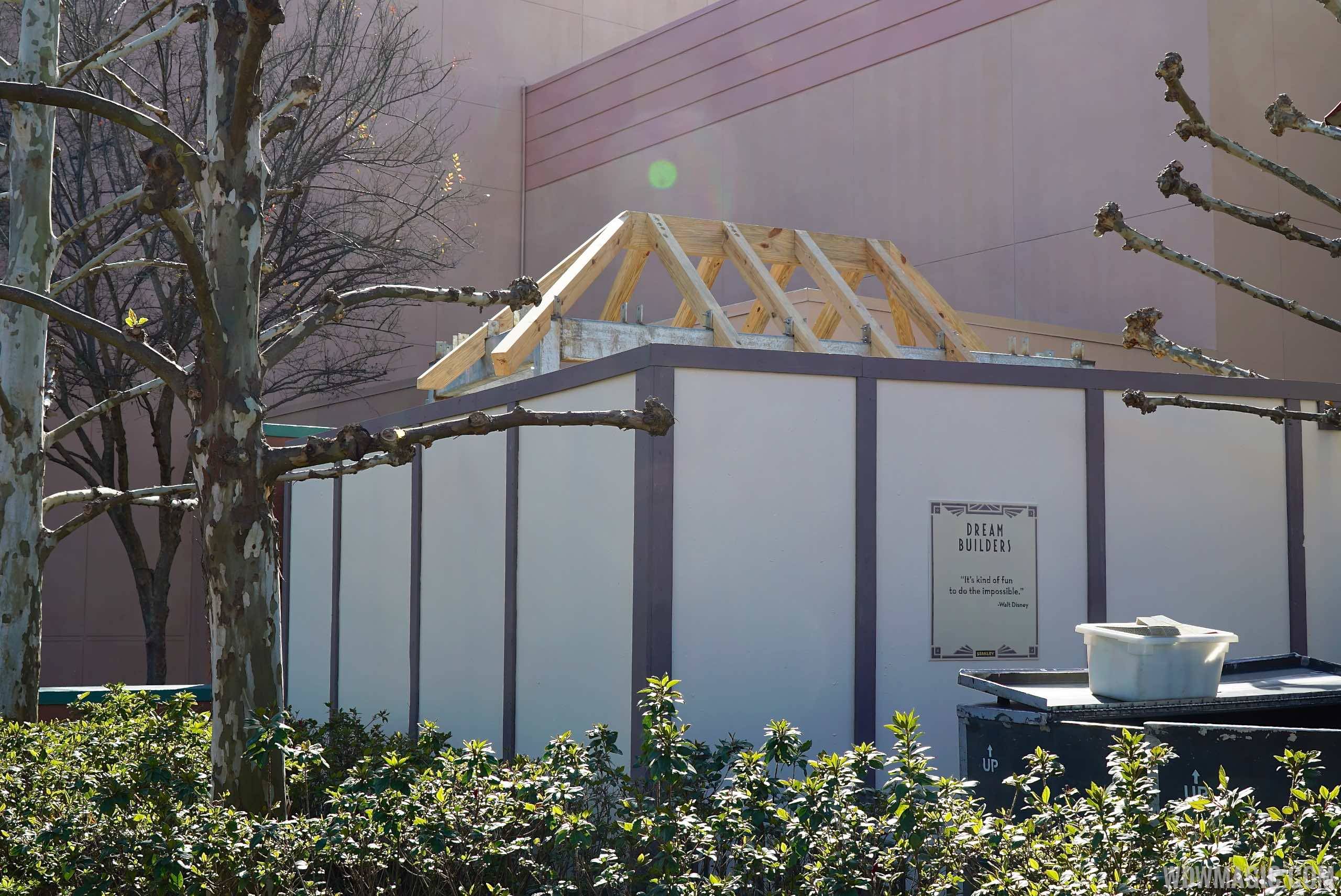 Construction at the exit of the Great Movie Ride