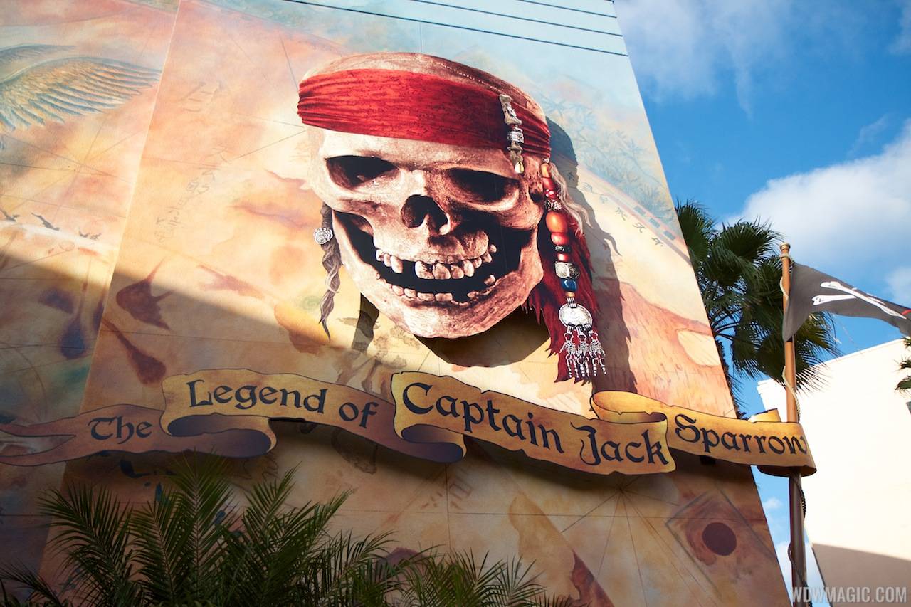 The Legend of Captain Jack Sparrow exterior and show scenes