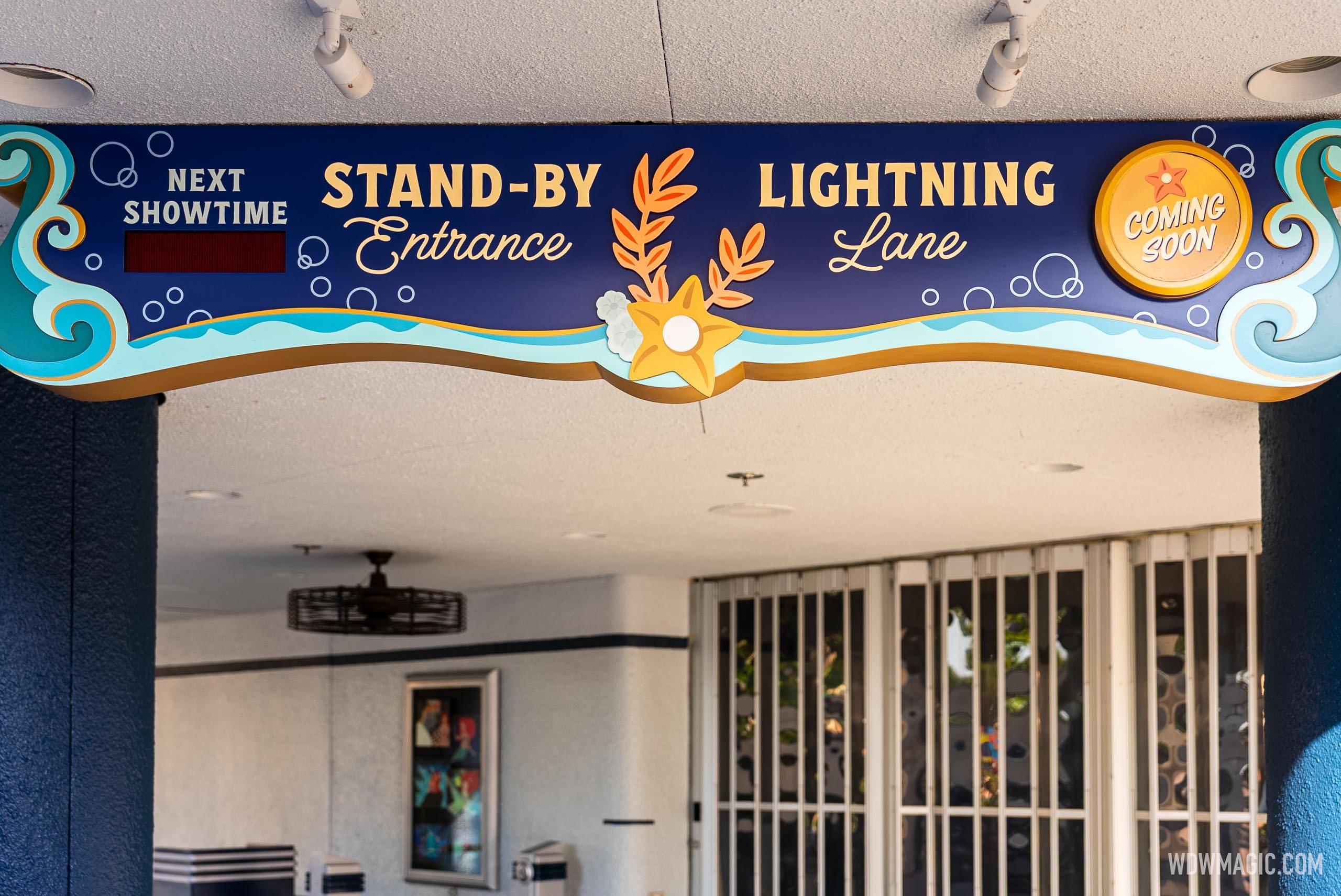 The Little Mermaid - A Musical Adventure Marquee Sign Installed