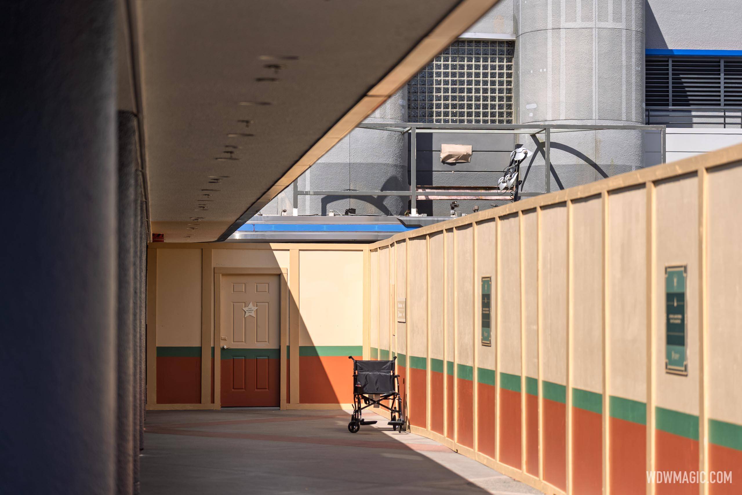 Animation Courtyard Archway Demolished and Launch Bay Signage Removed - October 21, 2025