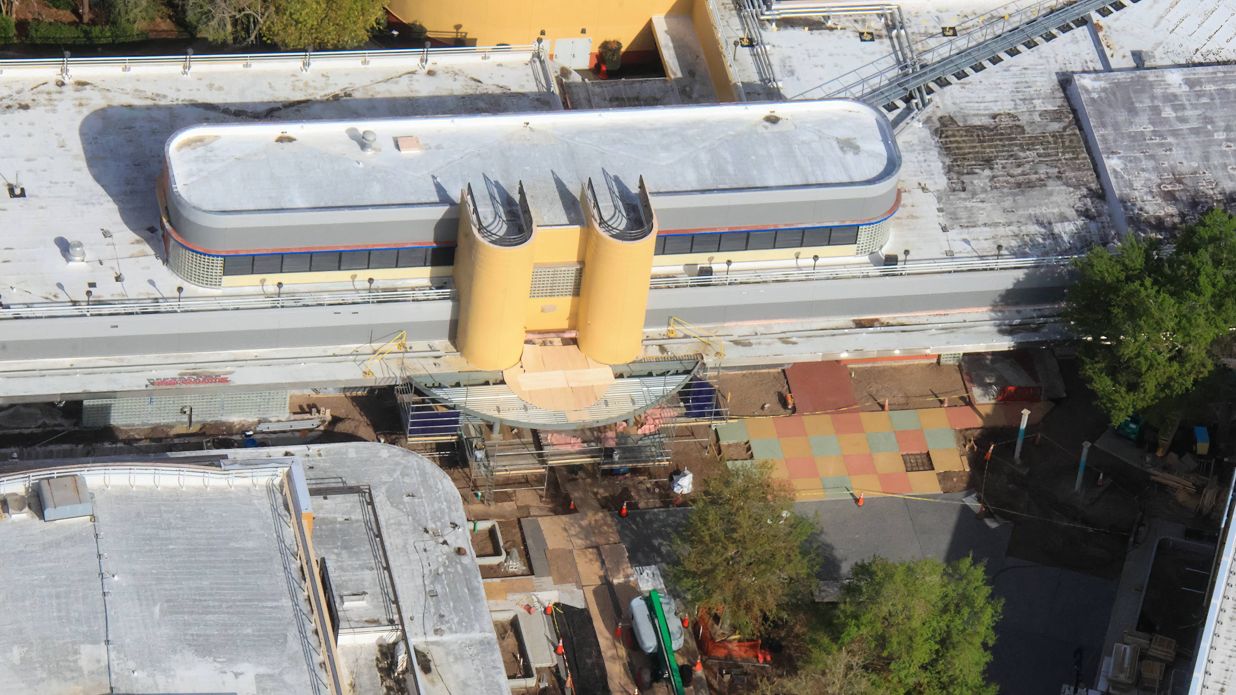 Magic of Disney Animation Building Entrance Repainted in New Studio-Lot Color Scheme at Hollywood Studios