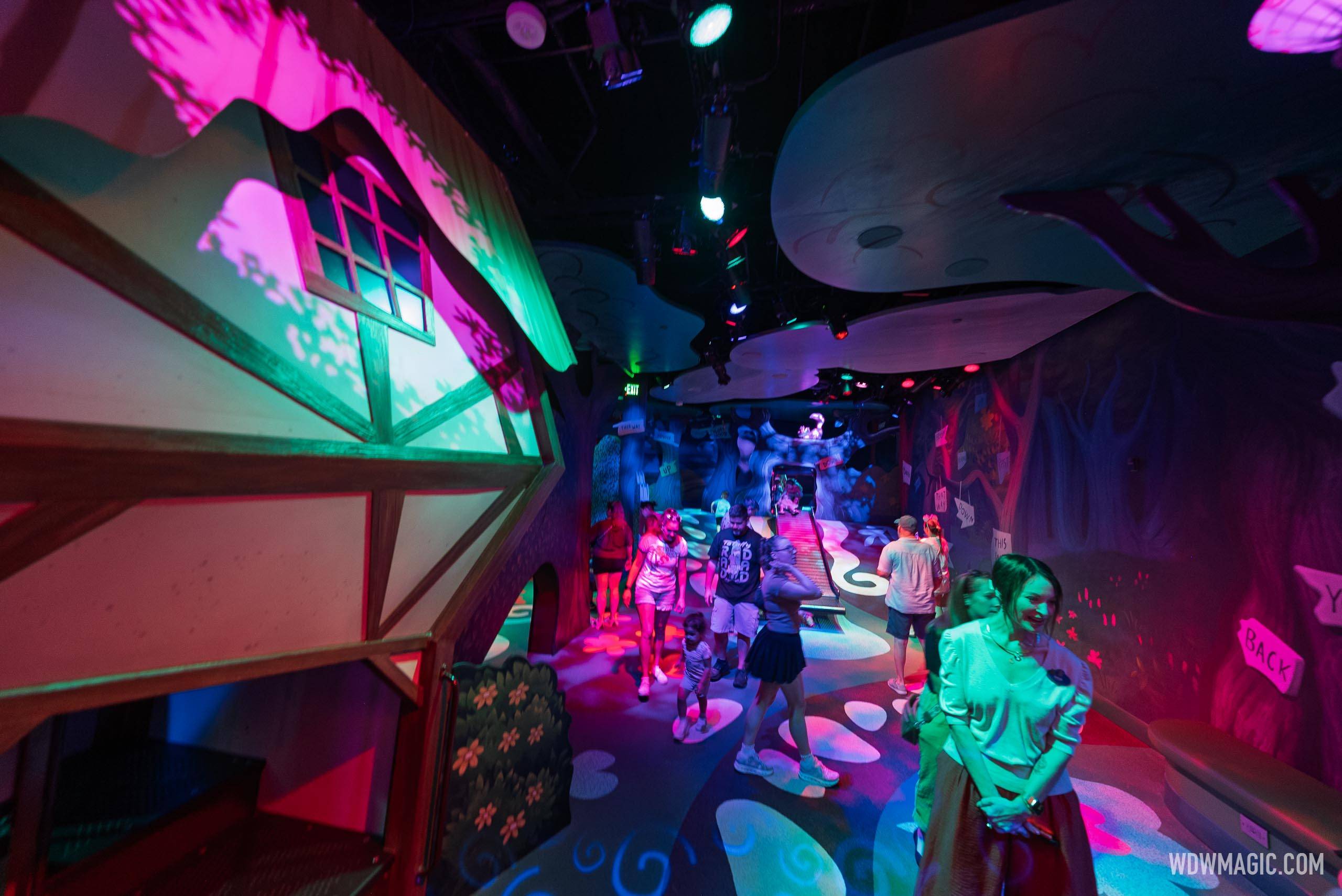Guests inside the Drawn to Wonderland play area