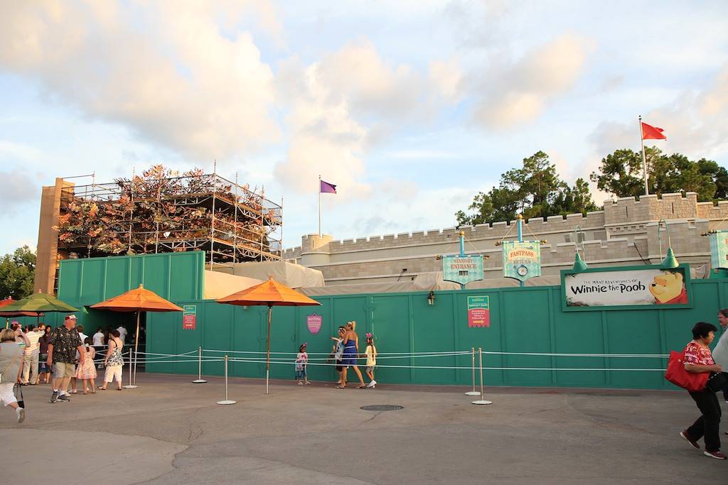 The Many Adventures of Winnie the Pooh queue area construction update