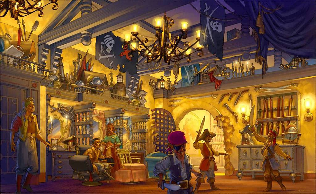 The Pirates League concept art. Copyright 2009 The Walt Disney Company.