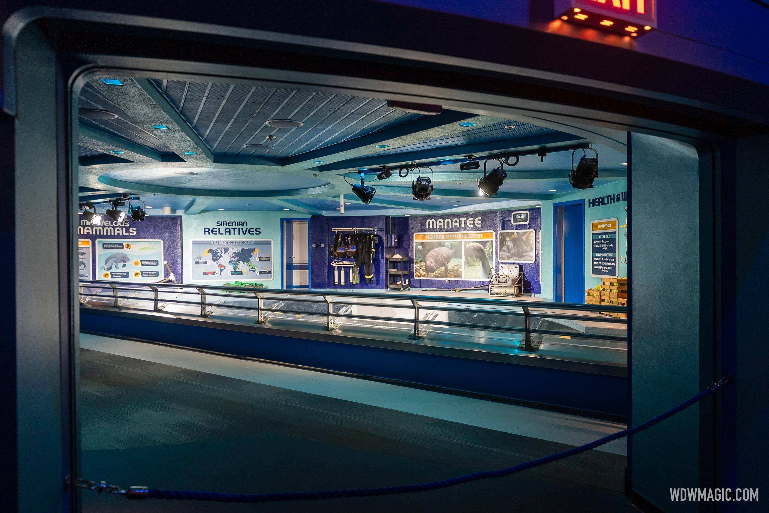 Manatee Exhibit at EPCOT's The Seas Pavilion Closed - January 2025