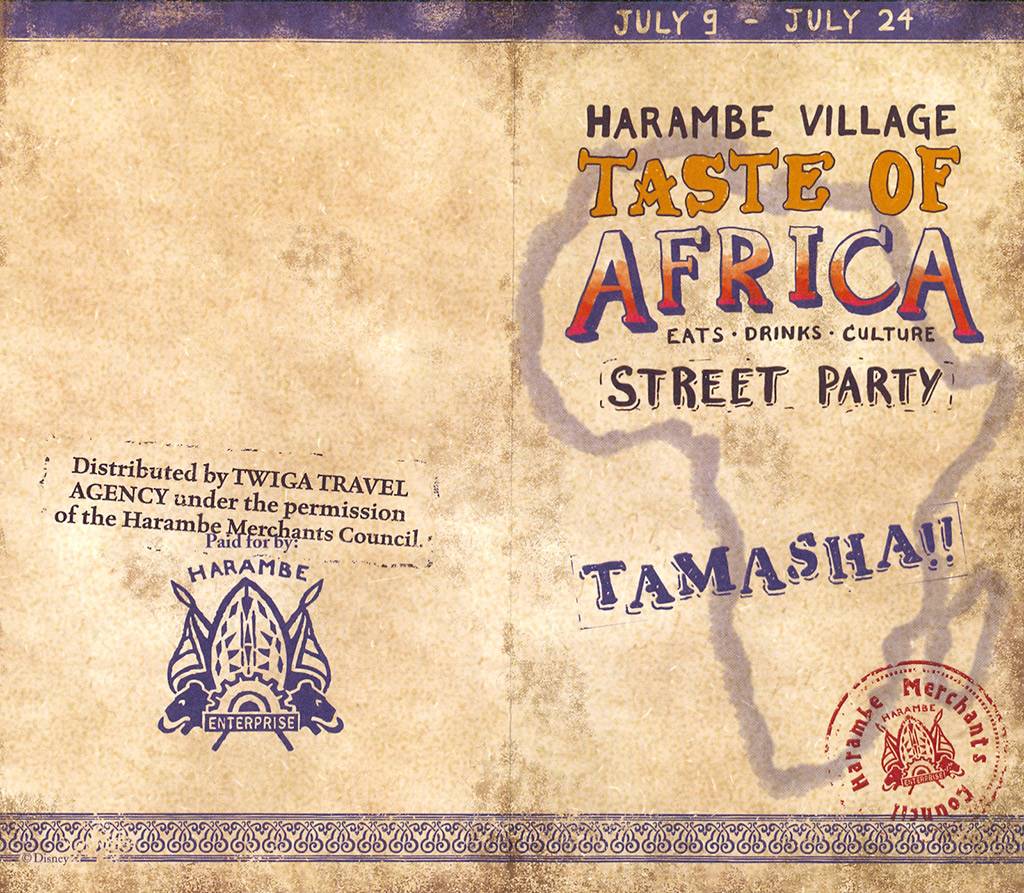 Photos and menus from the opening night of 'The Taste of Africa Street Party'