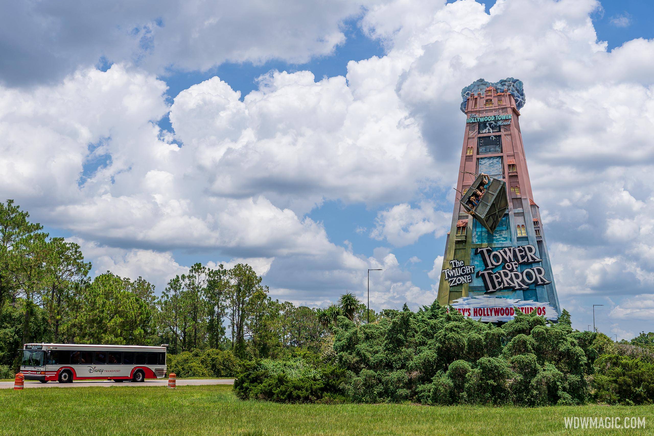 The Tower of Terror billboard prior to demolition