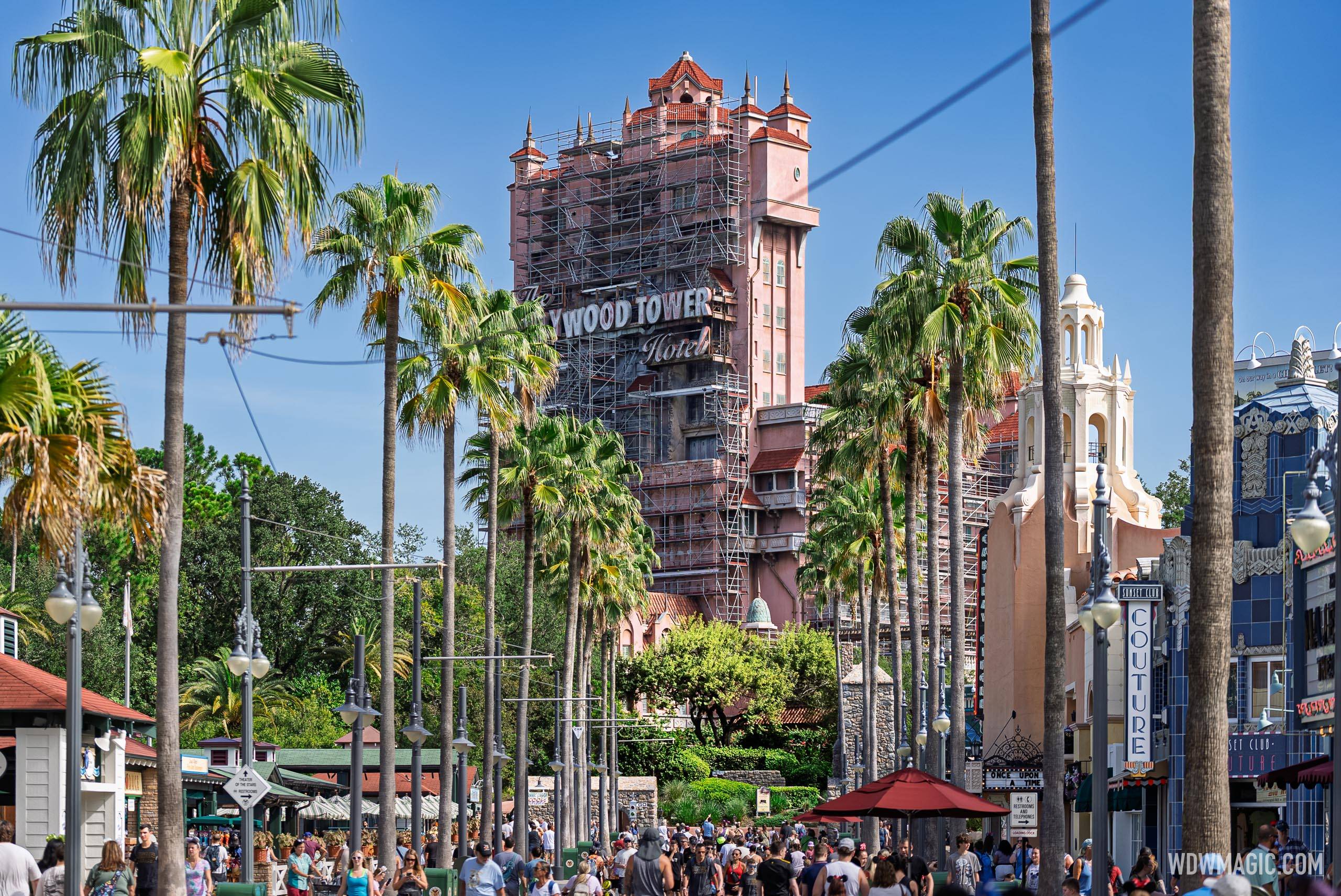 Scaffolding Reaches the Top of Hollywood Tower Hotel - August 24 2026