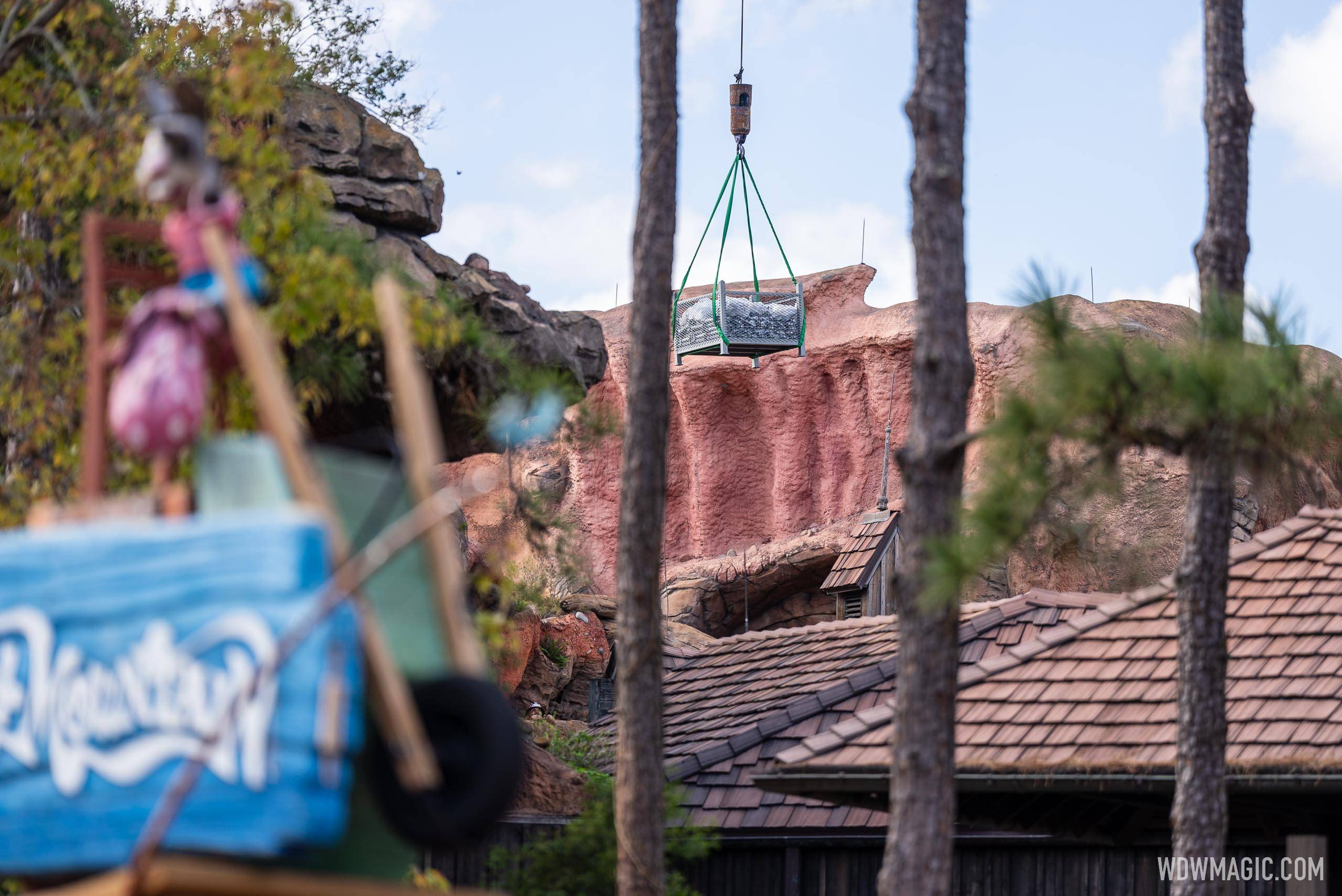 Crane onsite at Tiana's Bayou Adventure in Walt Disney World's Magic Kingdom