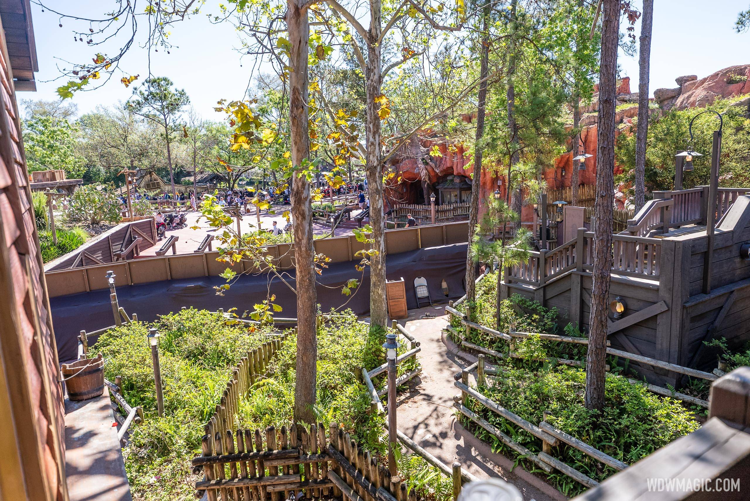 View from the Railroad station at the former Splash Mountain entrance
