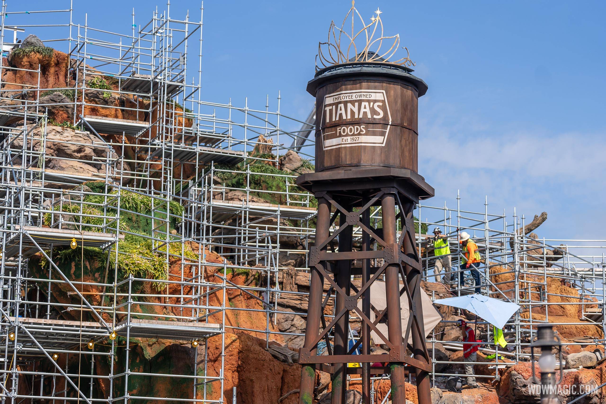 Latest look at Tiana's Bayou Adventure construction in Magic Kingdom
