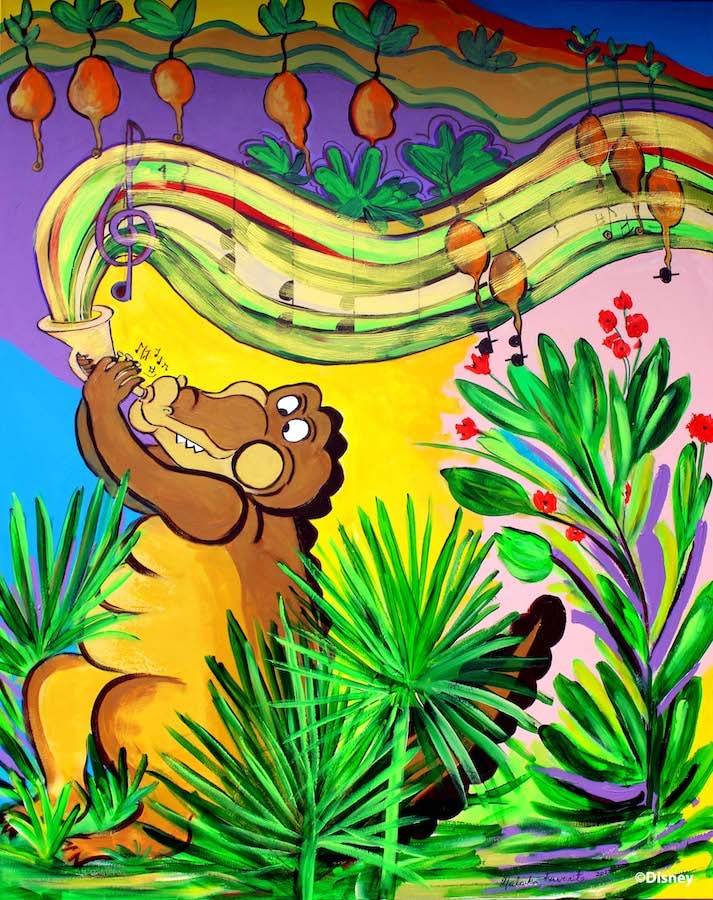 Malaika Favorite mural at Tiana's Bayou Adventure