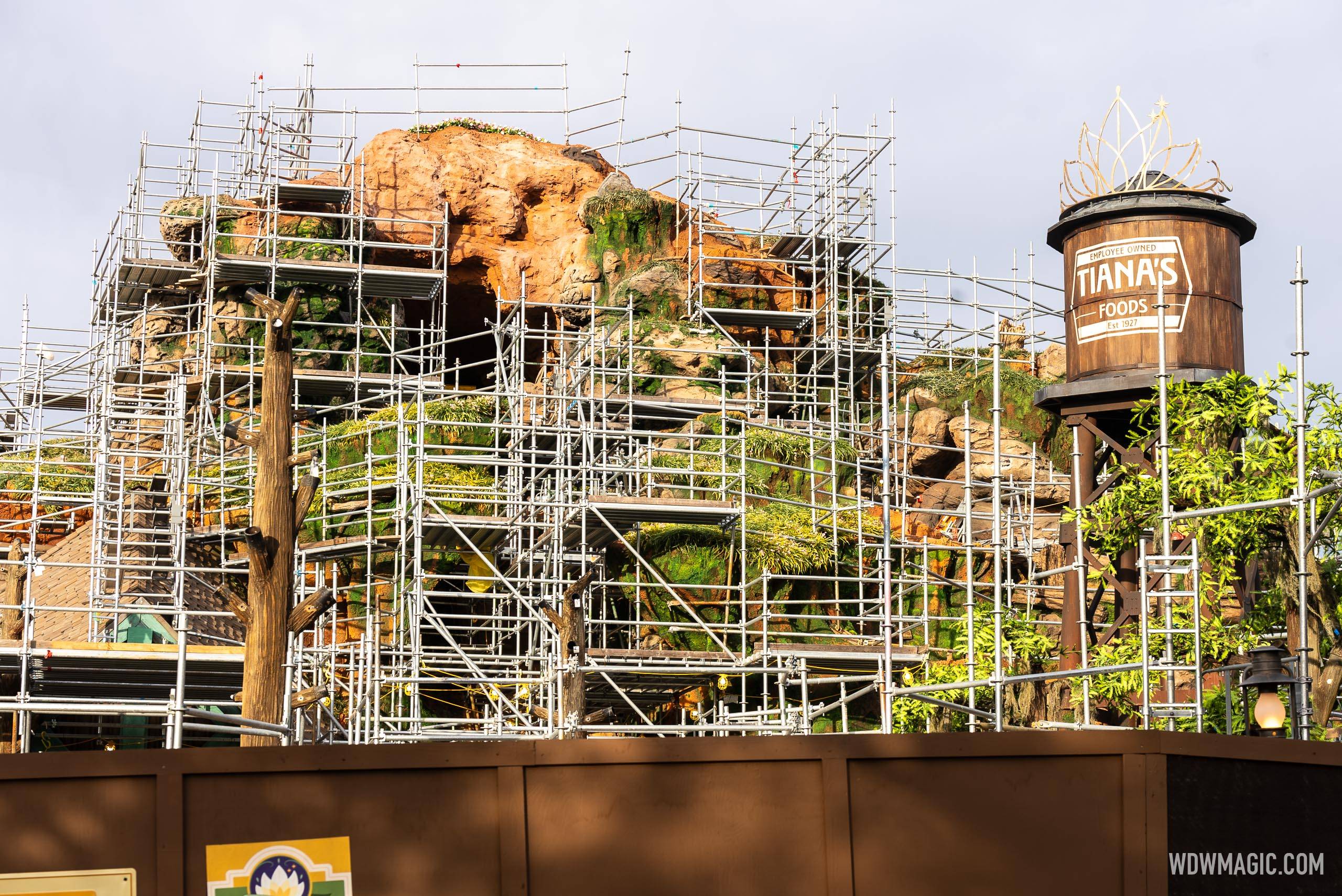 Latest look at Tiana's Bayou Adventure construction at Walt Disney World