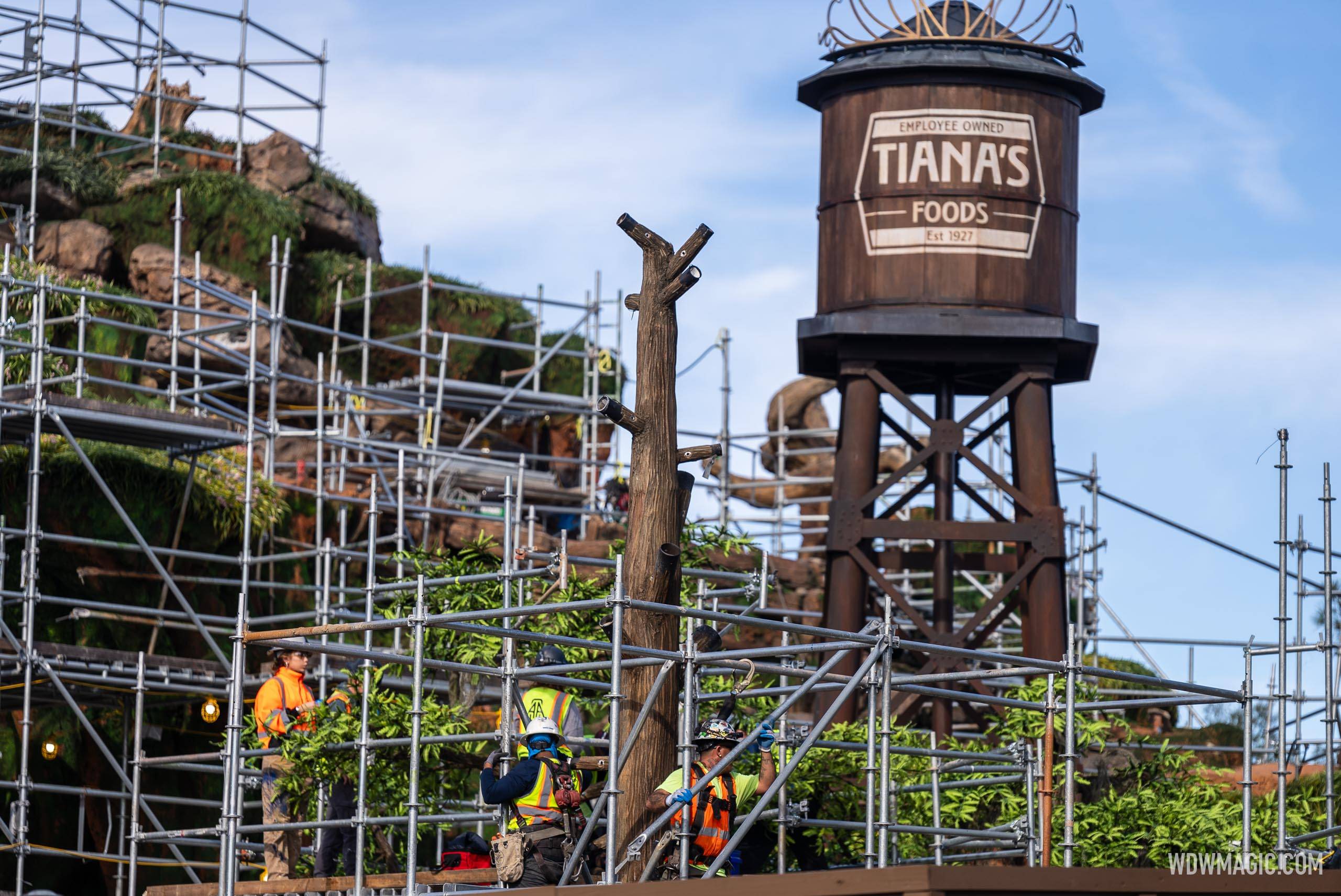 Tiana's Bayou Adventure construction - November 30 2023