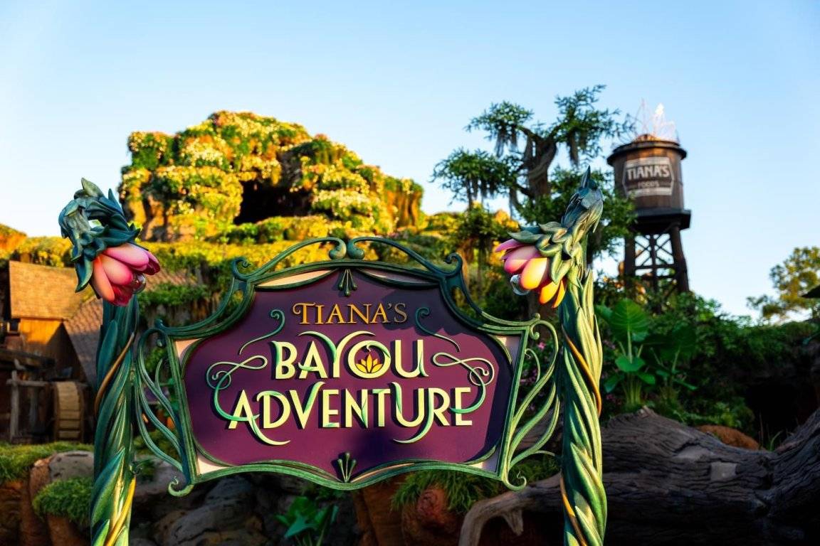 Construction Walls Down and Signage Revealed at Tiana's Bayou Adventure in Magic Kingdom
