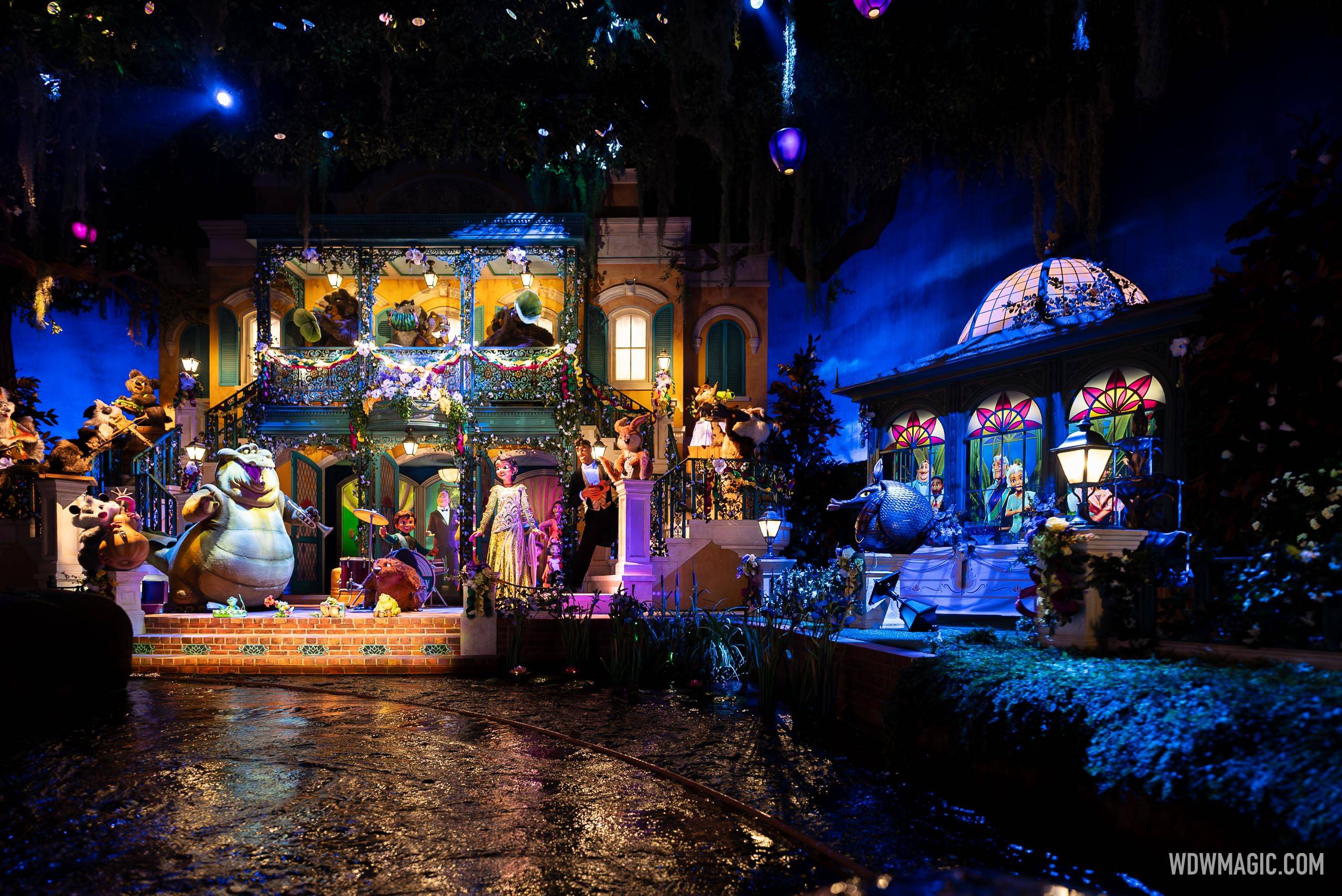 Wide view of Tiana's Party in the finale scene