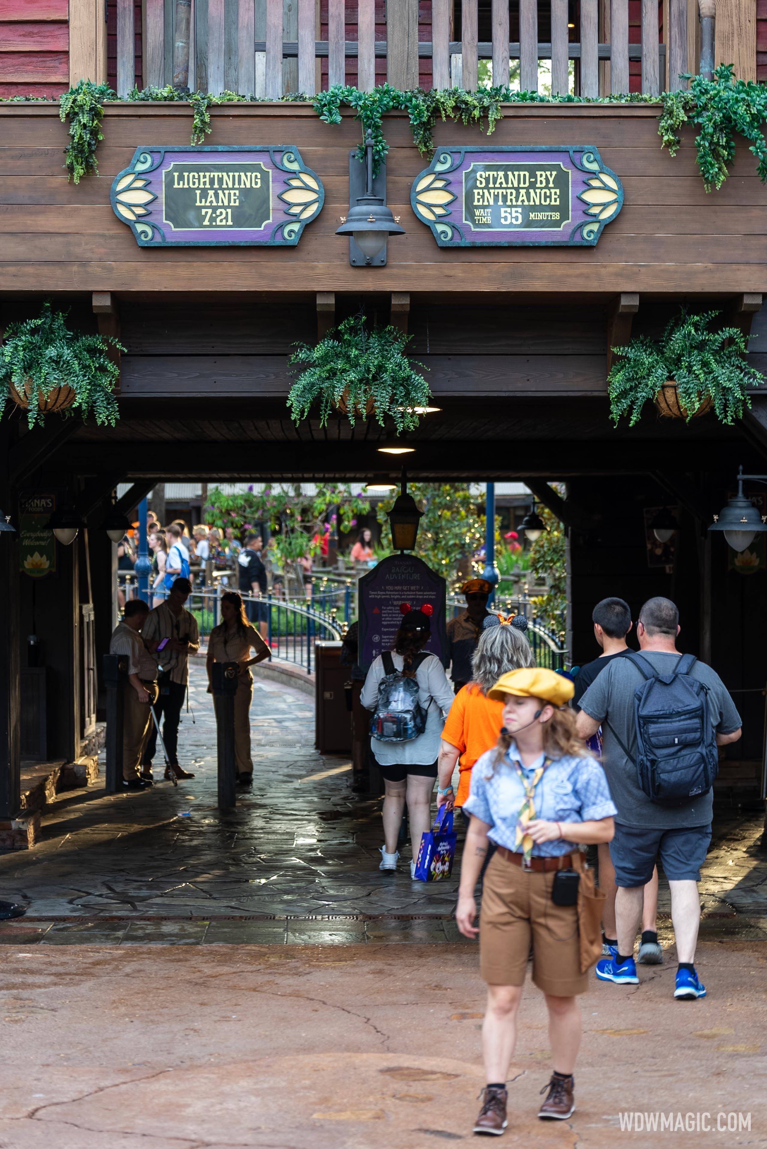 Tiana's Bayou Adventure Standby Line - august 9 2024