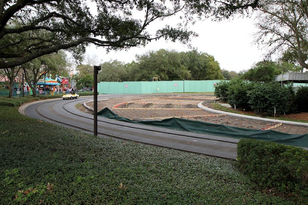 Photo update - Tomorrowland Speedway track re-routing