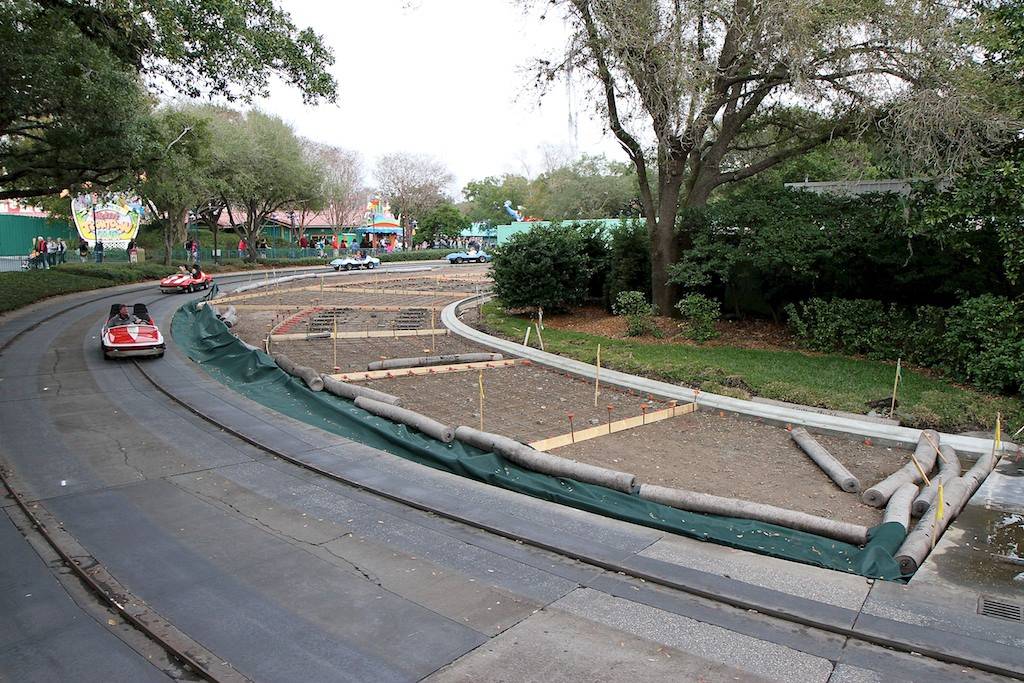 Photo update - Tomorrowland Speedway track re-routing