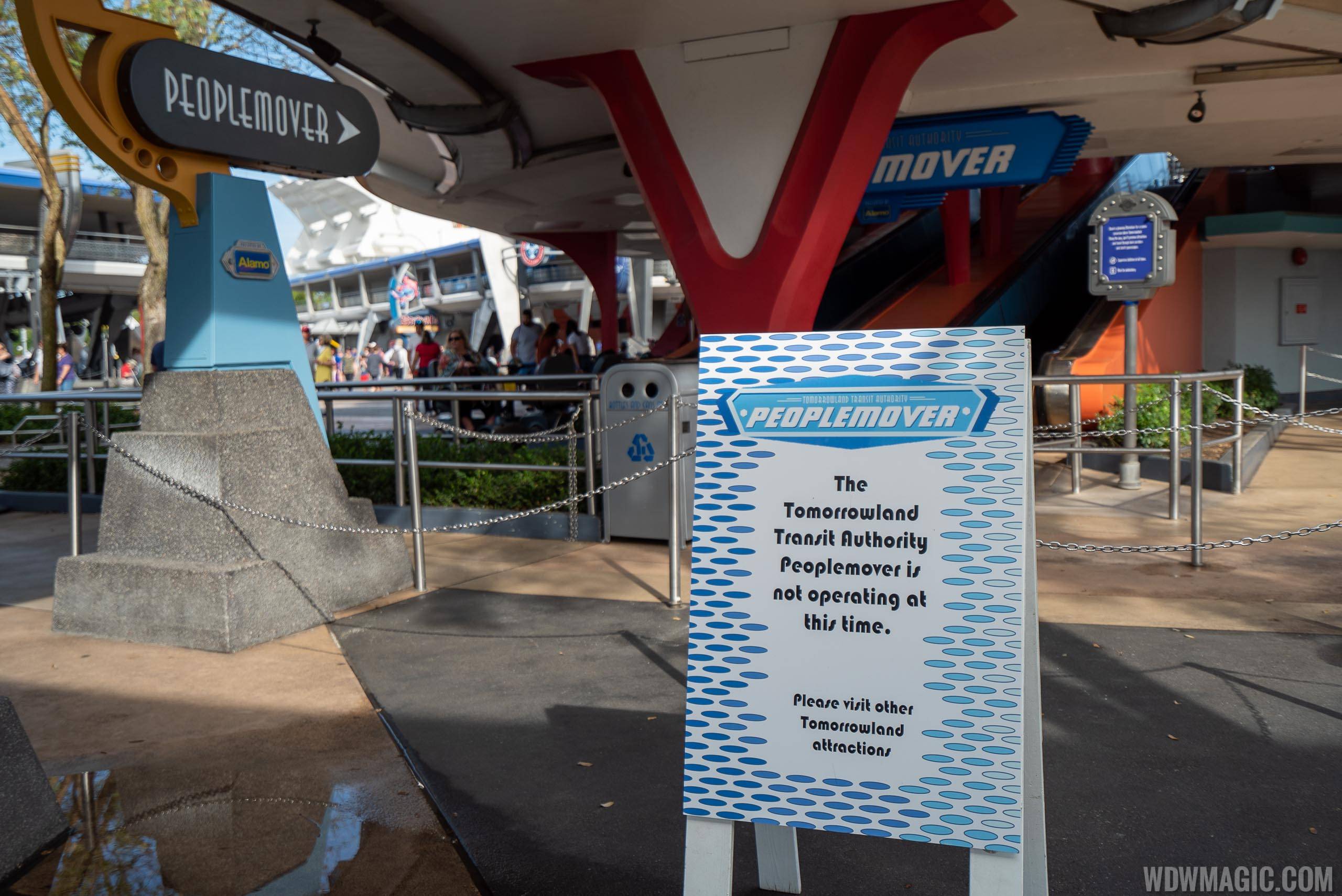 Tomorrowland Transit Authority PeopleMover closed