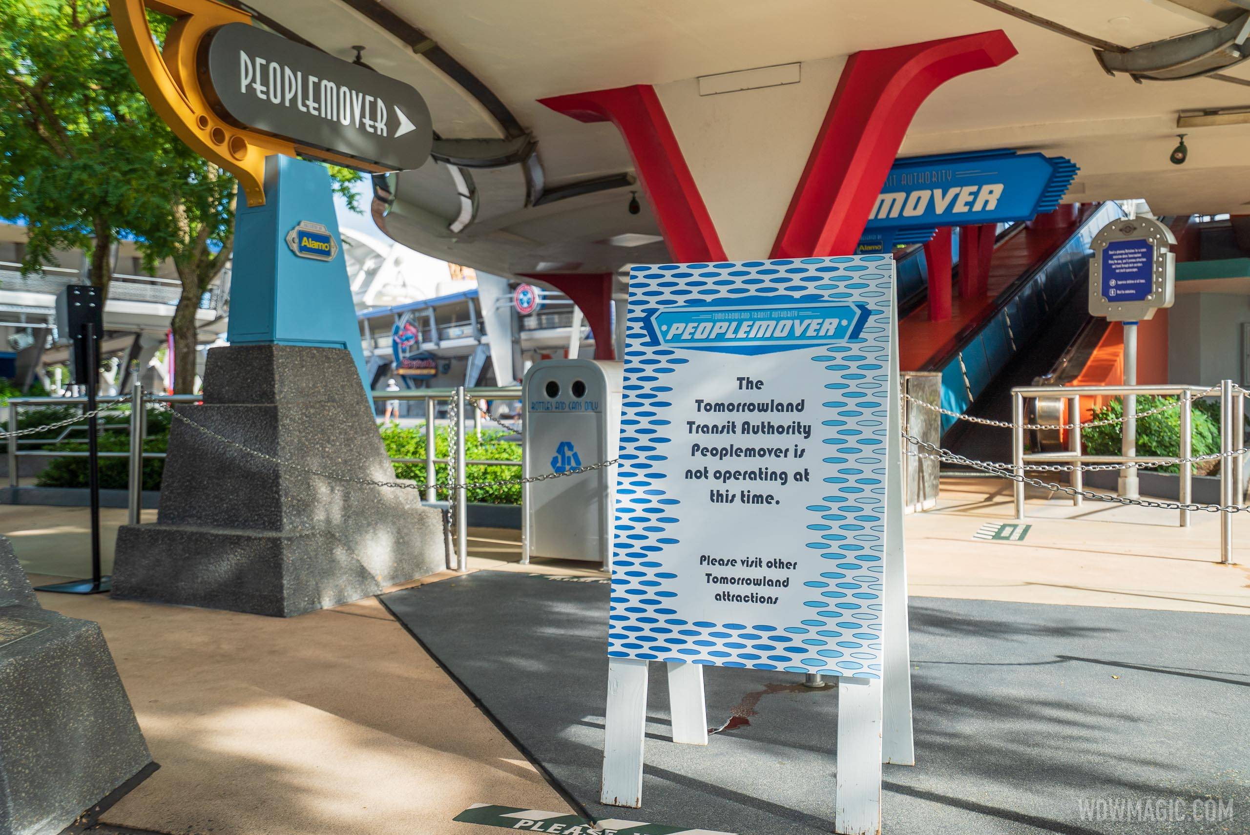 Tomorrowland Transit Authority PeopleMover refurbishment extended another week