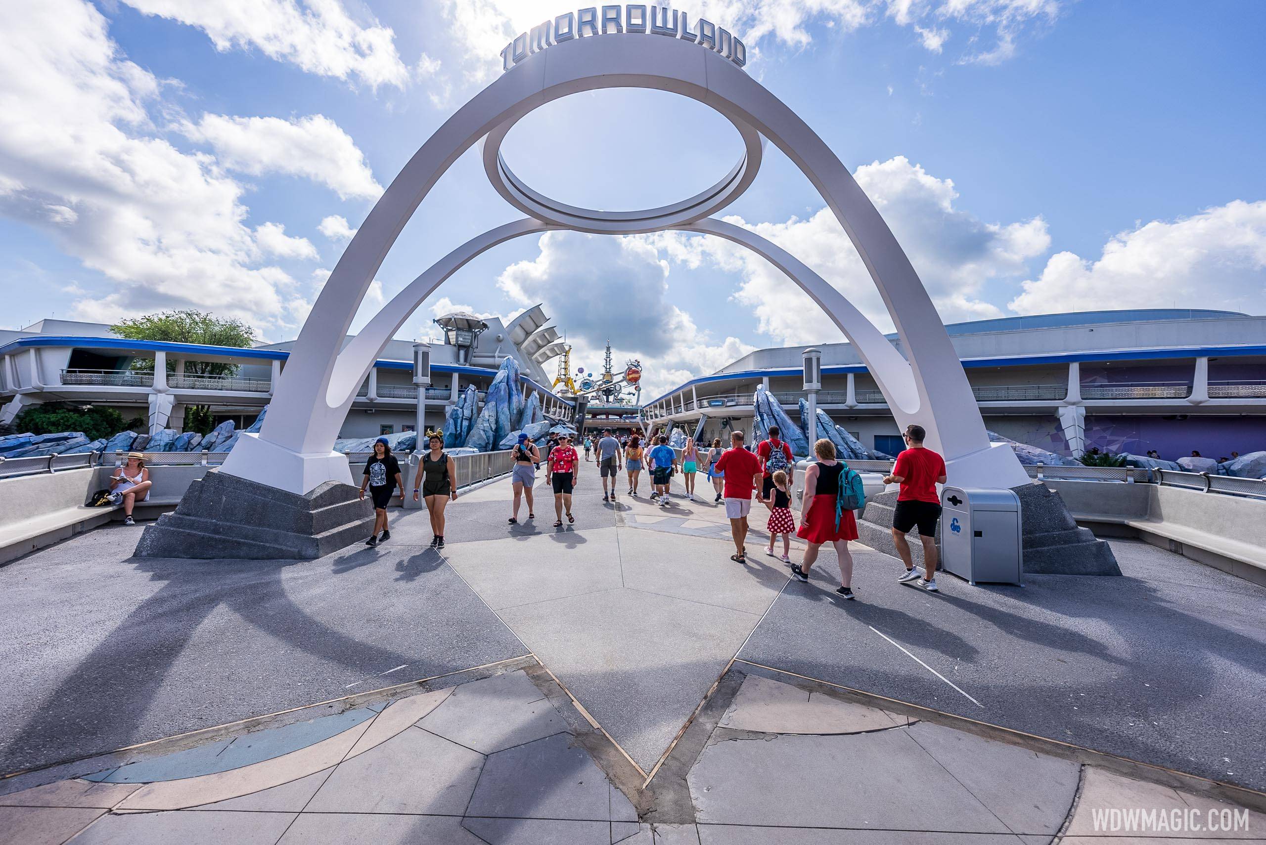 Tomorrowland's new walkway concrete design moves across the bridge
