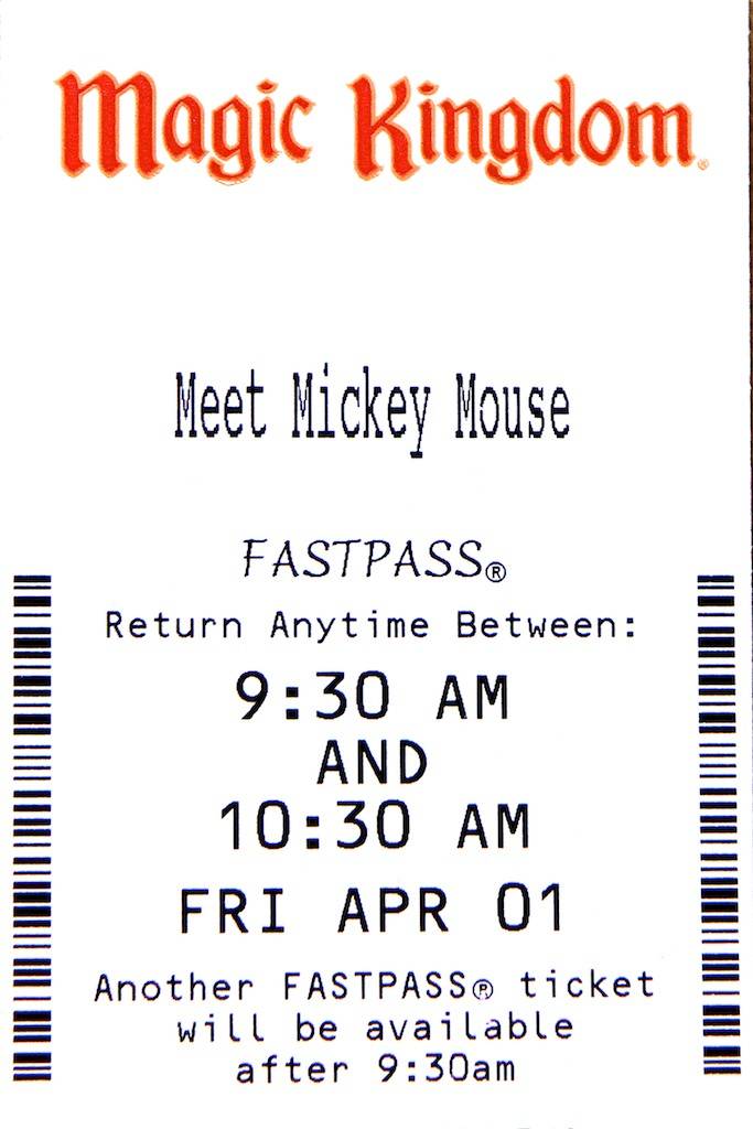 A look at one of the Town Square Theater FASTPASS tickets
