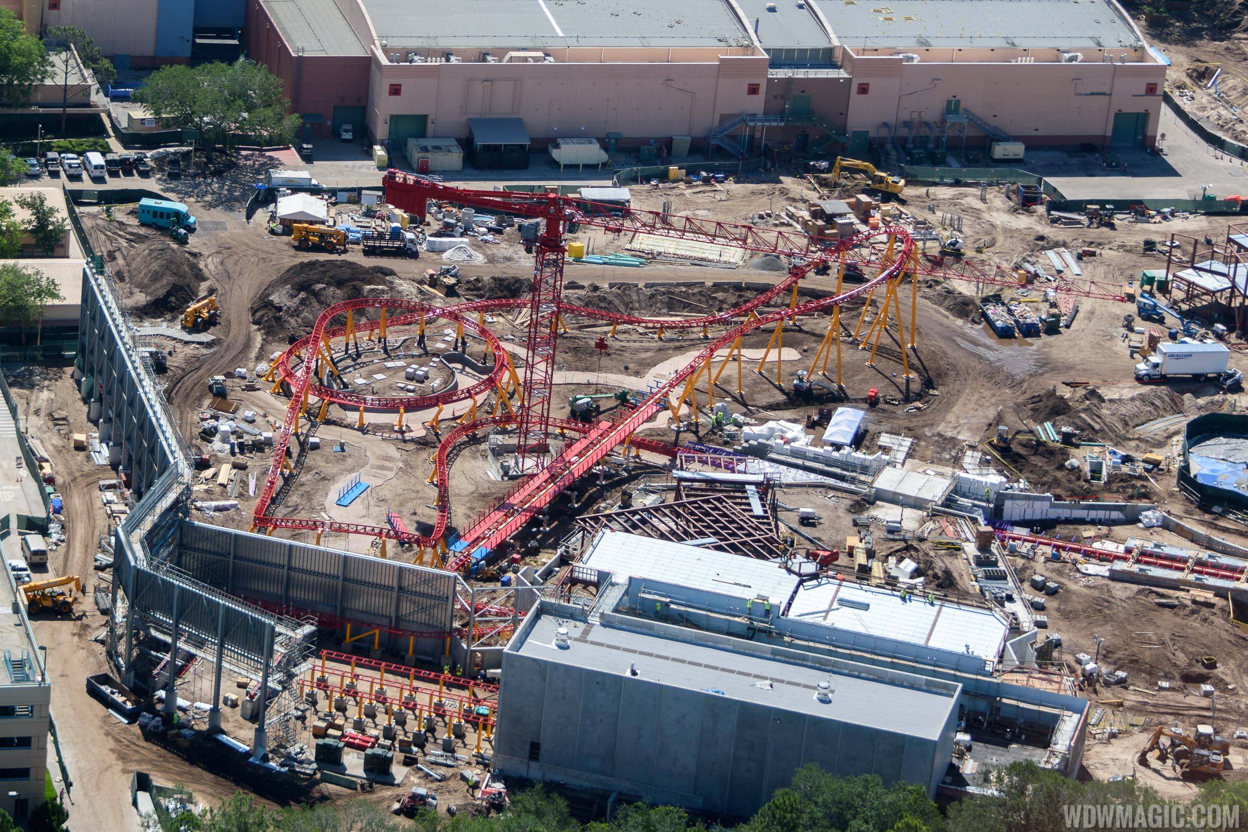 Toy Story Land construction aerial views