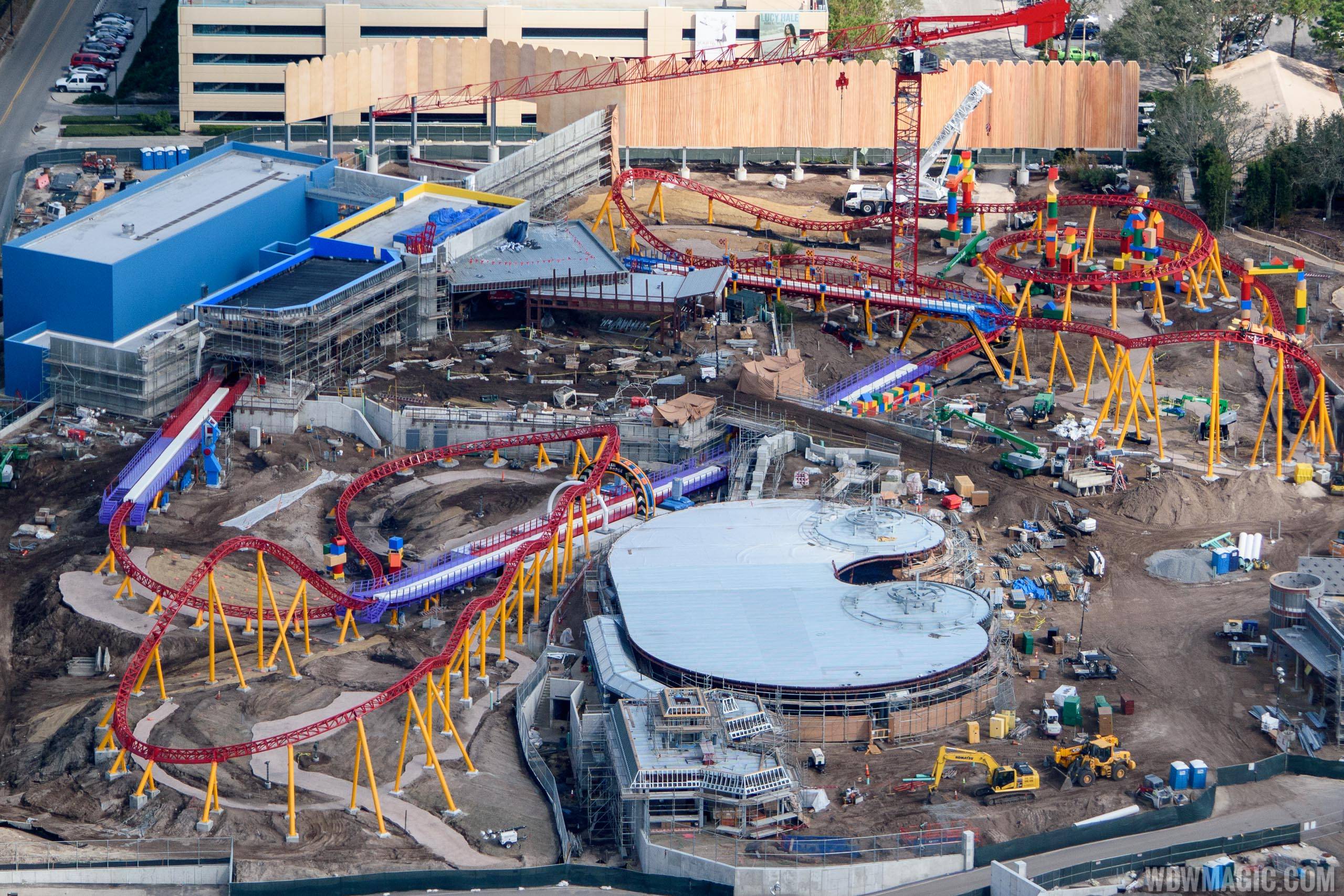 PHOTOS - Toy Story Land construction from the air