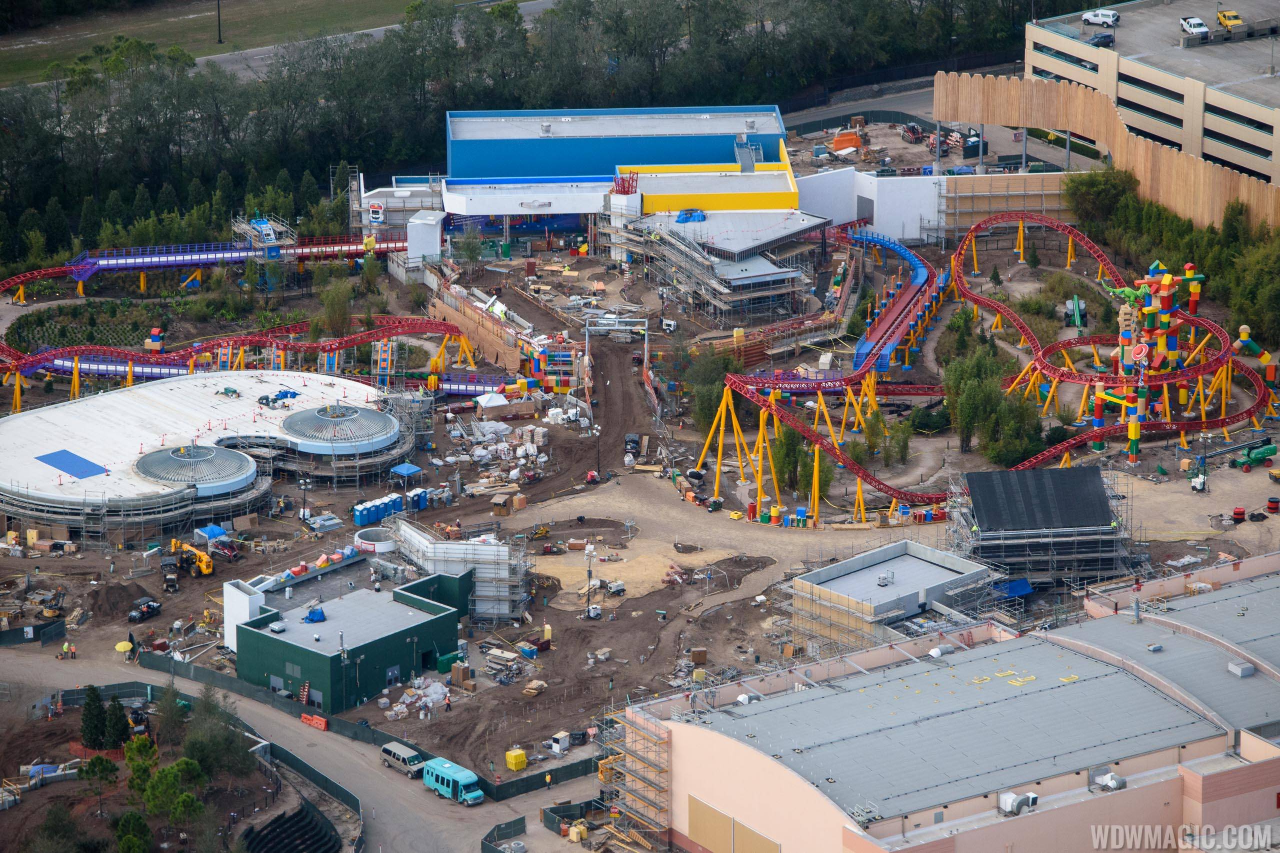 PHOTOS - Aerial views of Toy Story Land construction at Disney's Hollywood Studios