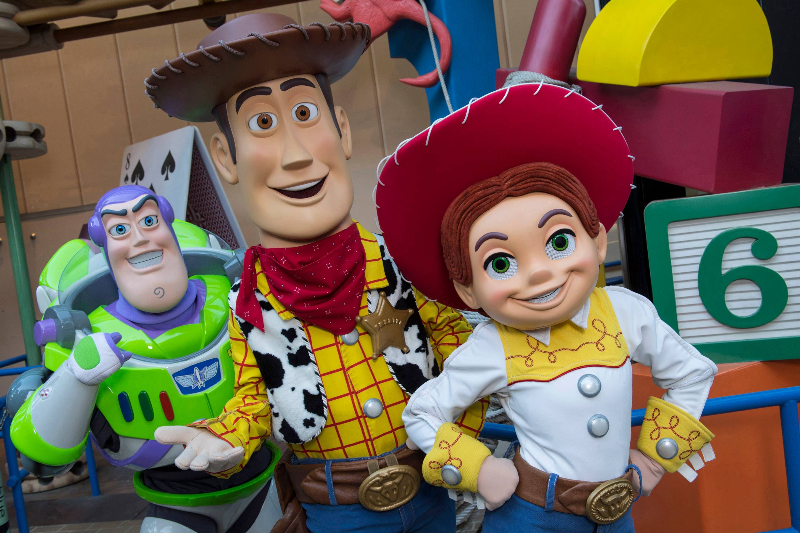  Buzz Lightyear, Sheriff Woody and Jessie in Toy Story Land