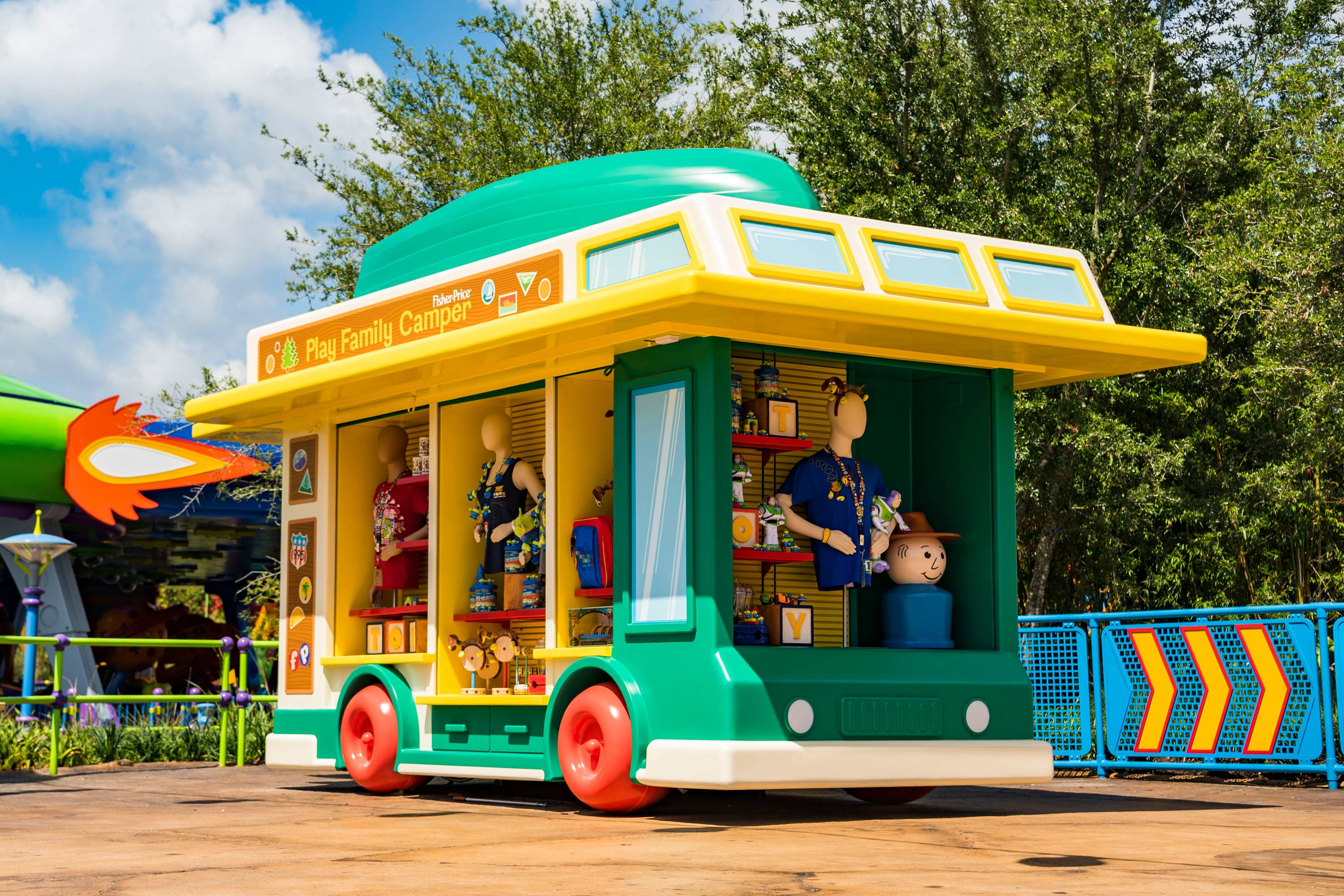 Merchandise kiosk at Toy Story Land