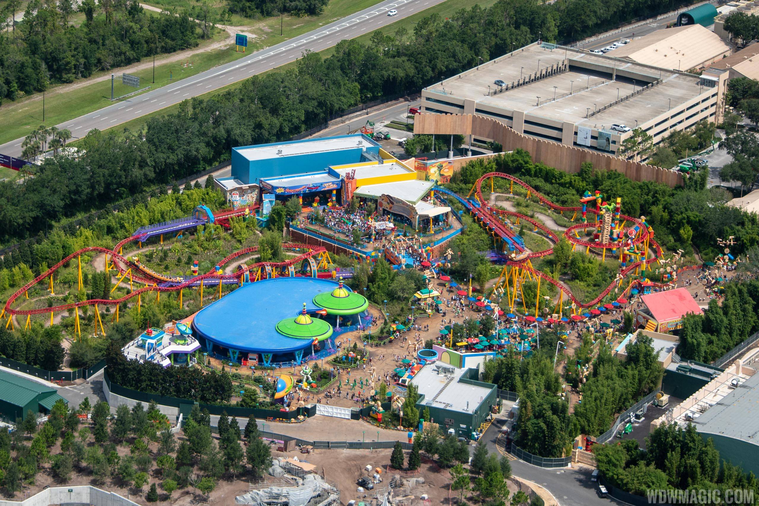 Operational Toy Story Land aerial views