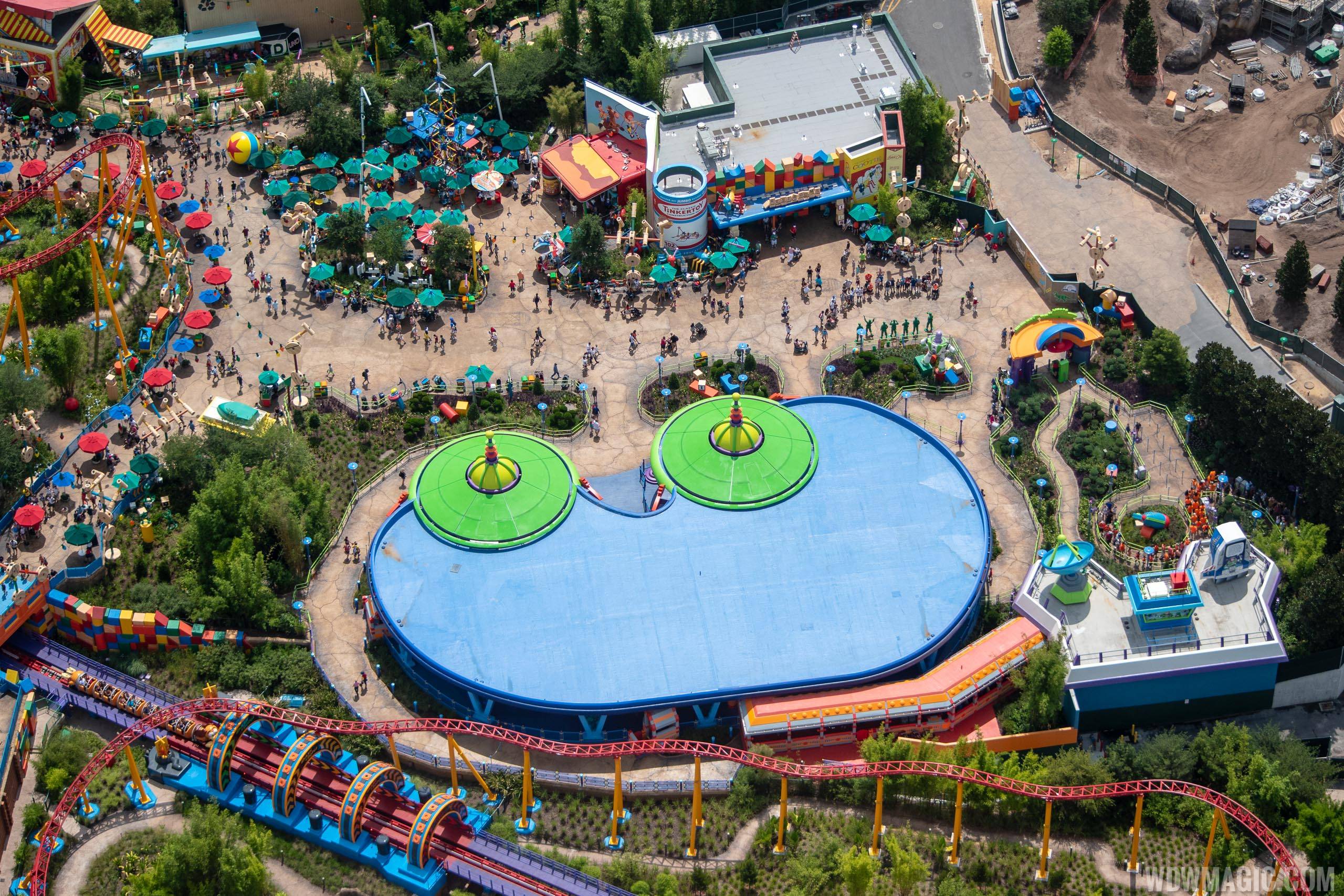 Operational Toy Story Land aerial views