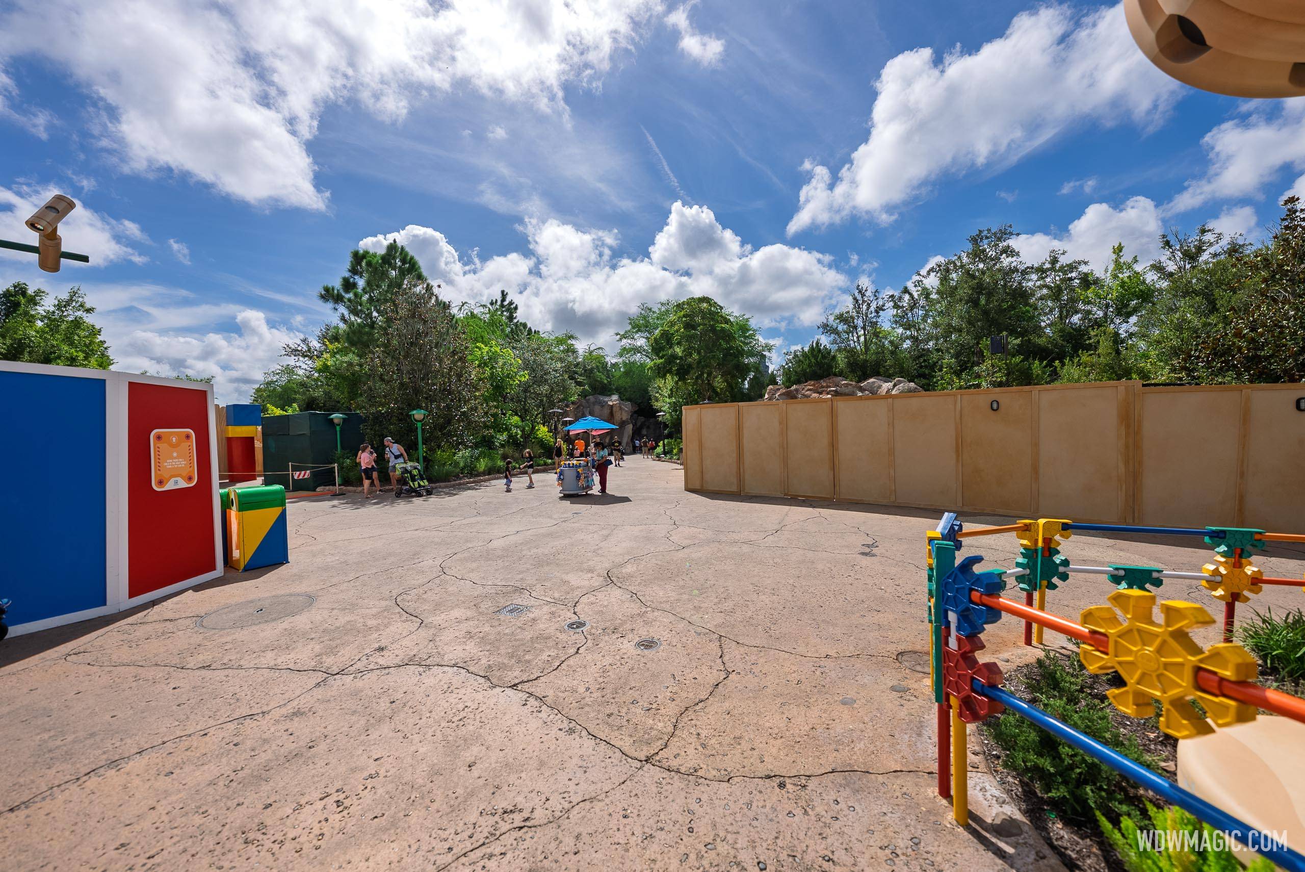 Seating Expansion or New Project? More Walls Appear at Toy Story Land Entrance to Galaxy's Edge