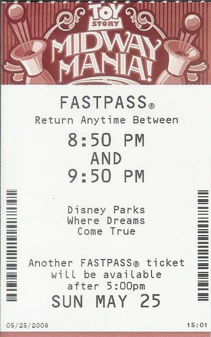 FASTPASS now running at Toy Story Midway Mania